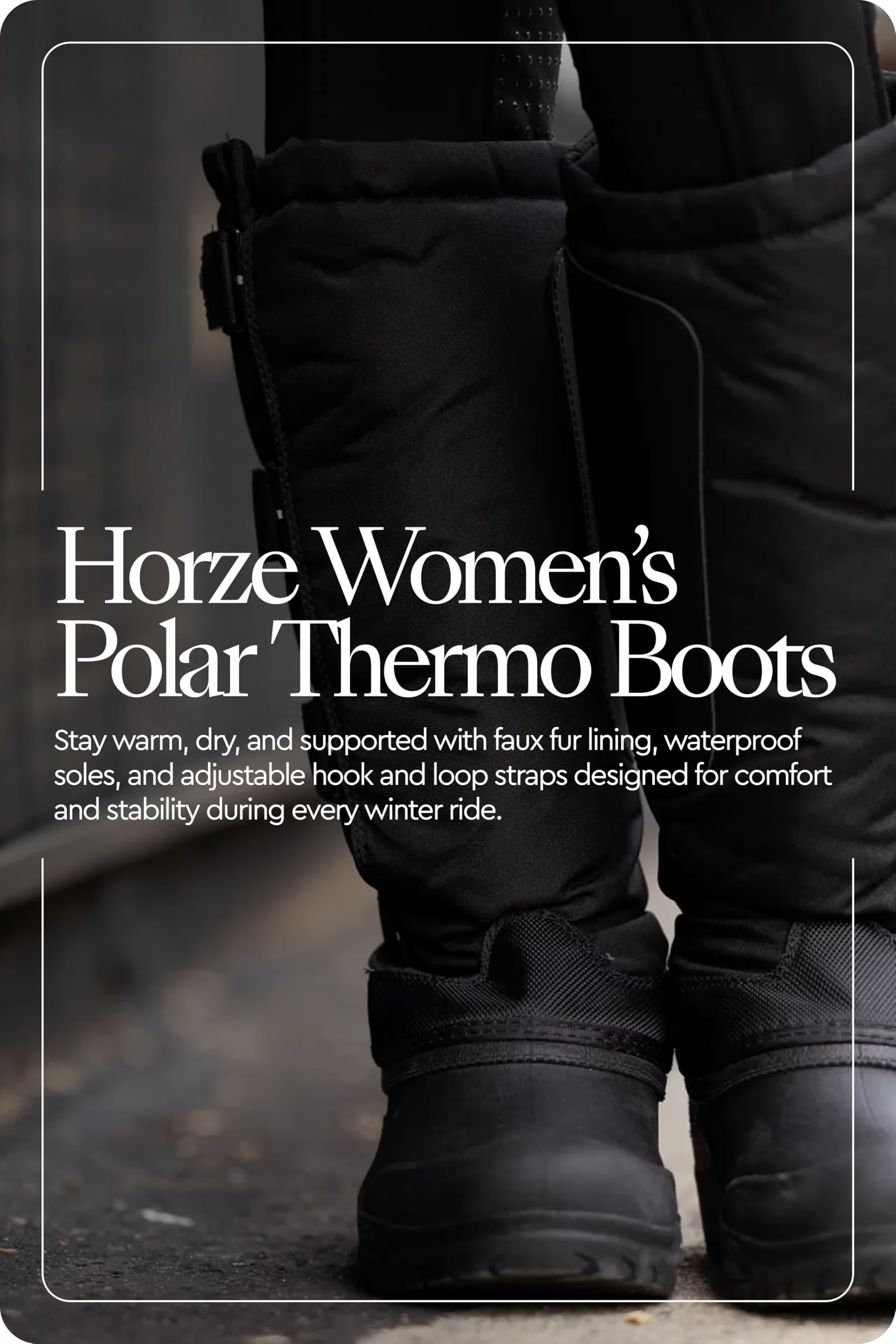 HORZE Polar Bottes d'équitation thermiques doublées pour femme Bottes d'hiver thermiques imperméables