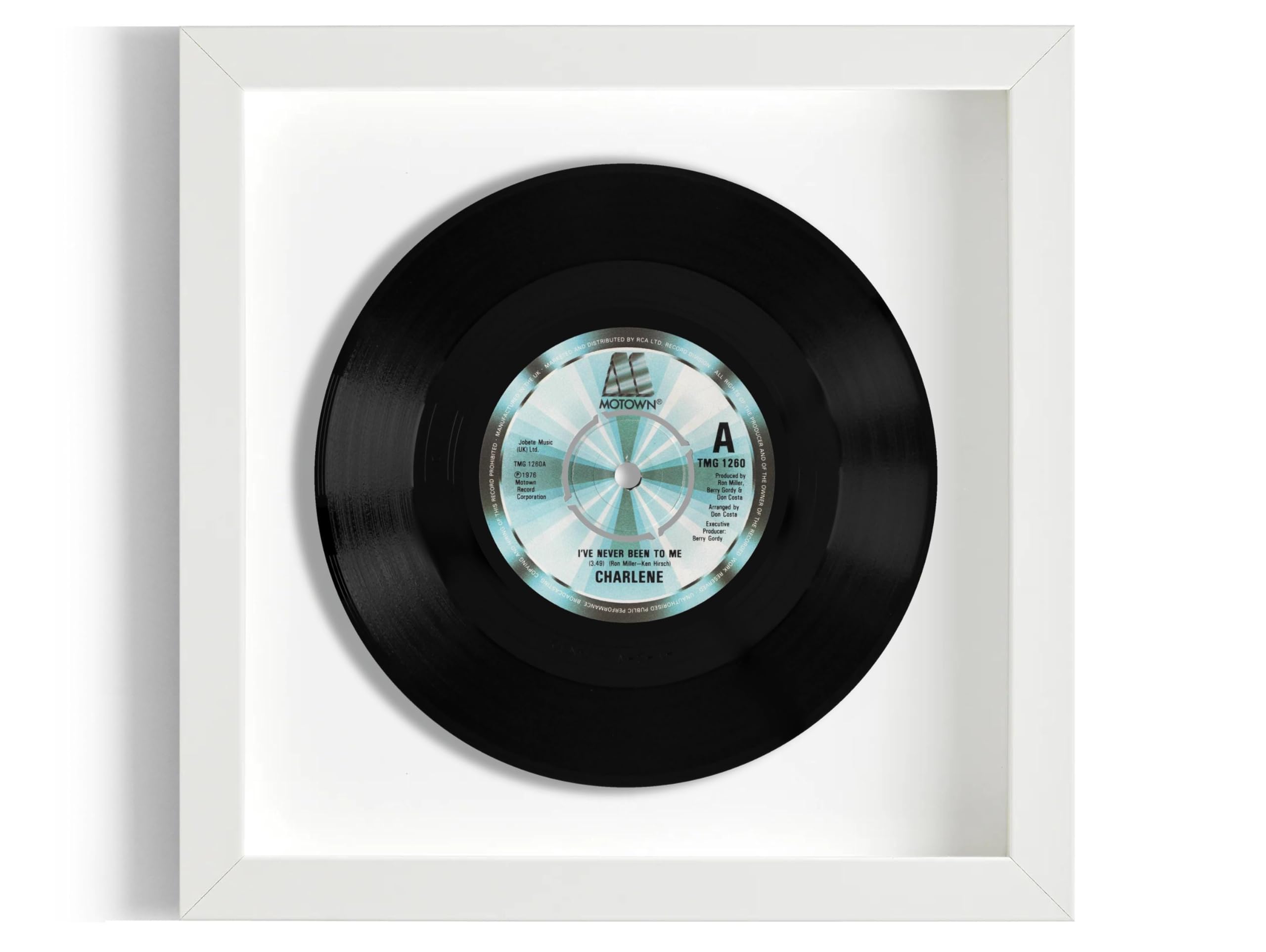 Charlene "I've Never Been To Me" Framed 7" Vinyl Record UK NUMBER ONE 20 Jun - 26 Jun 1982