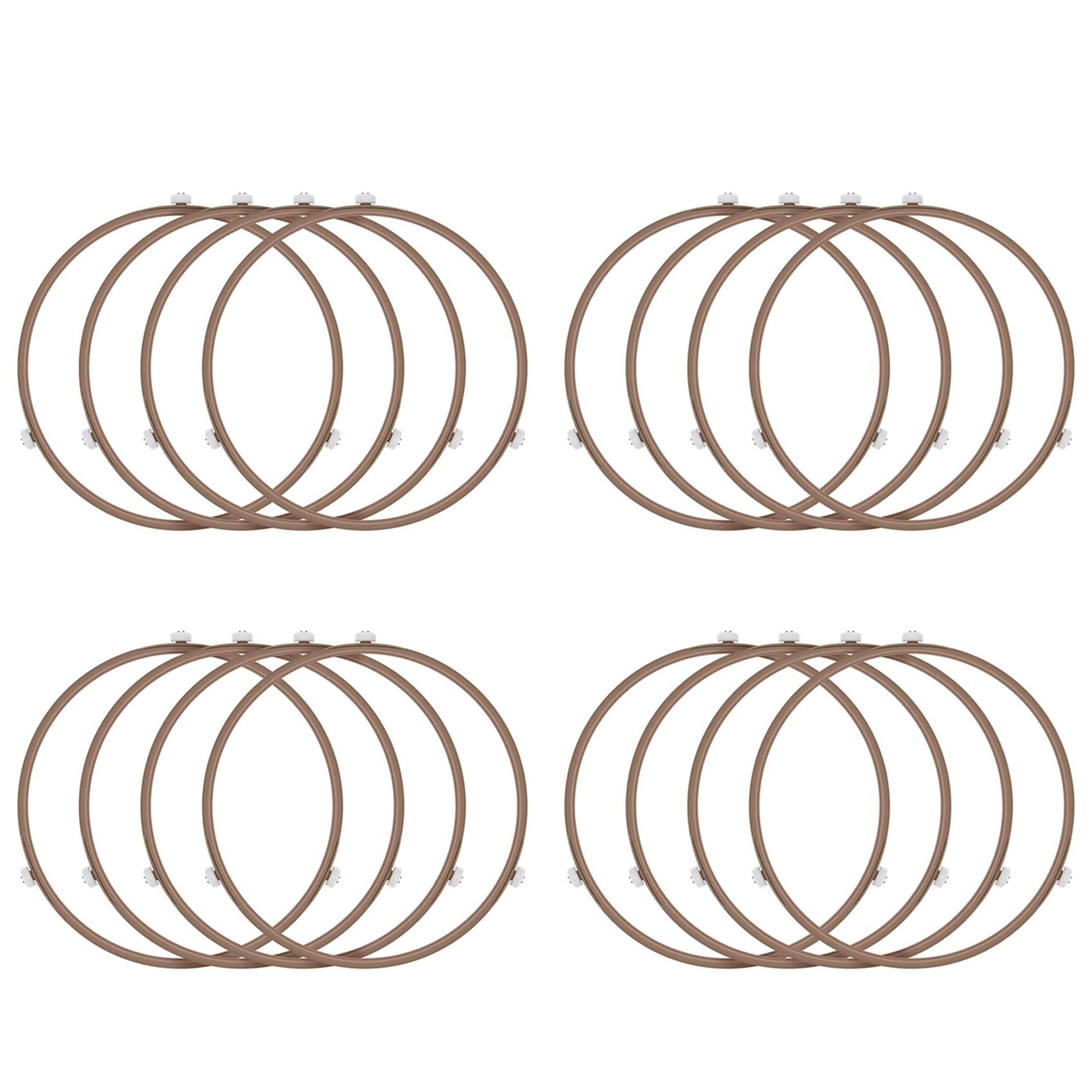 Hndhbfgrt 16Pack Microwave Roller Ring Microwave Oven Turntable Ring Plate Tray Support Ring for Glass Plate Tray Supporting