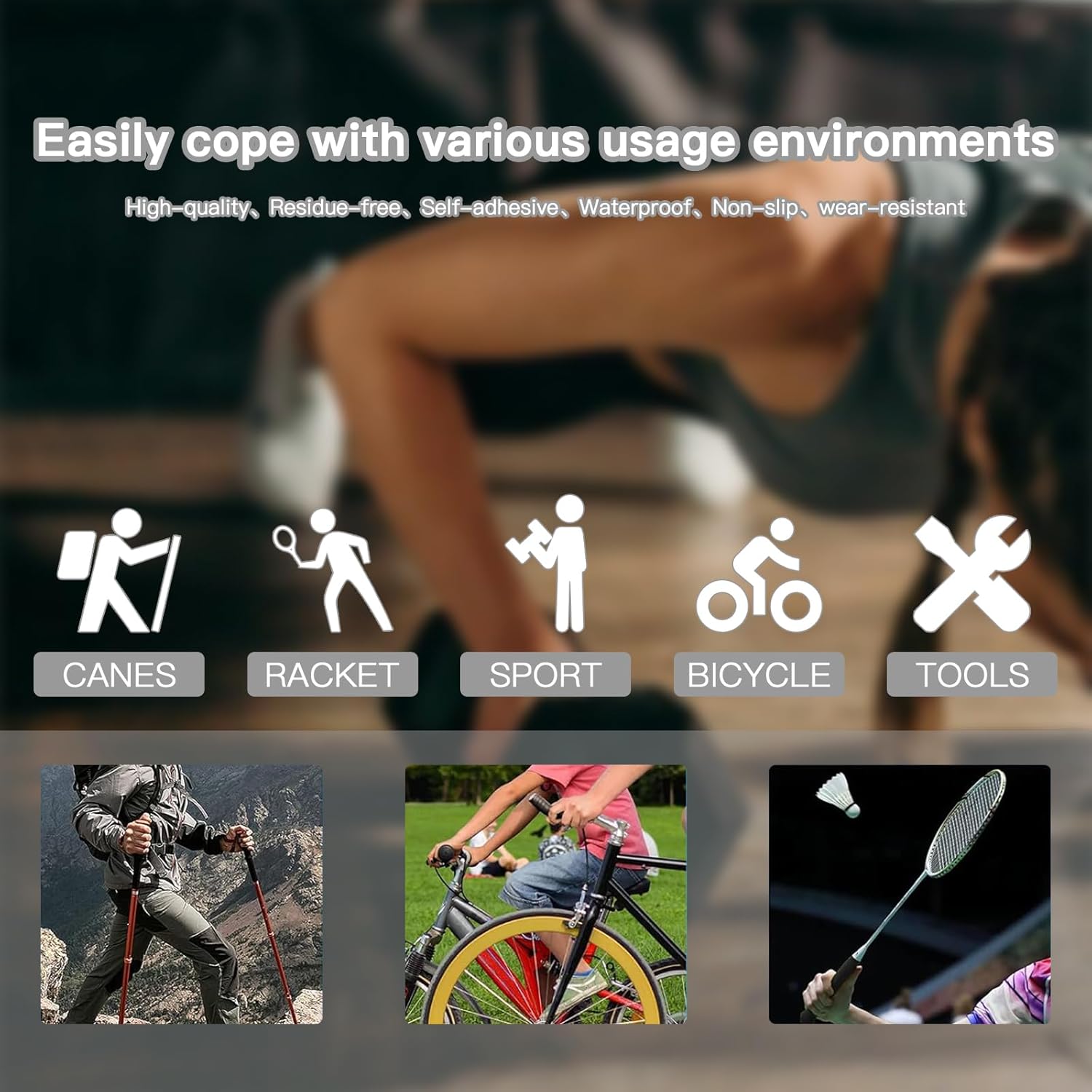 Self-Fusing Silicone Grip Tape for Gym Equipment, Pull Up Bars, Barbells, Dumbbells, Sports Gear, Handles & Steering Wheel (Black, 10 FT) 10 FT Black image 6 of 7 B0D41HV6G1