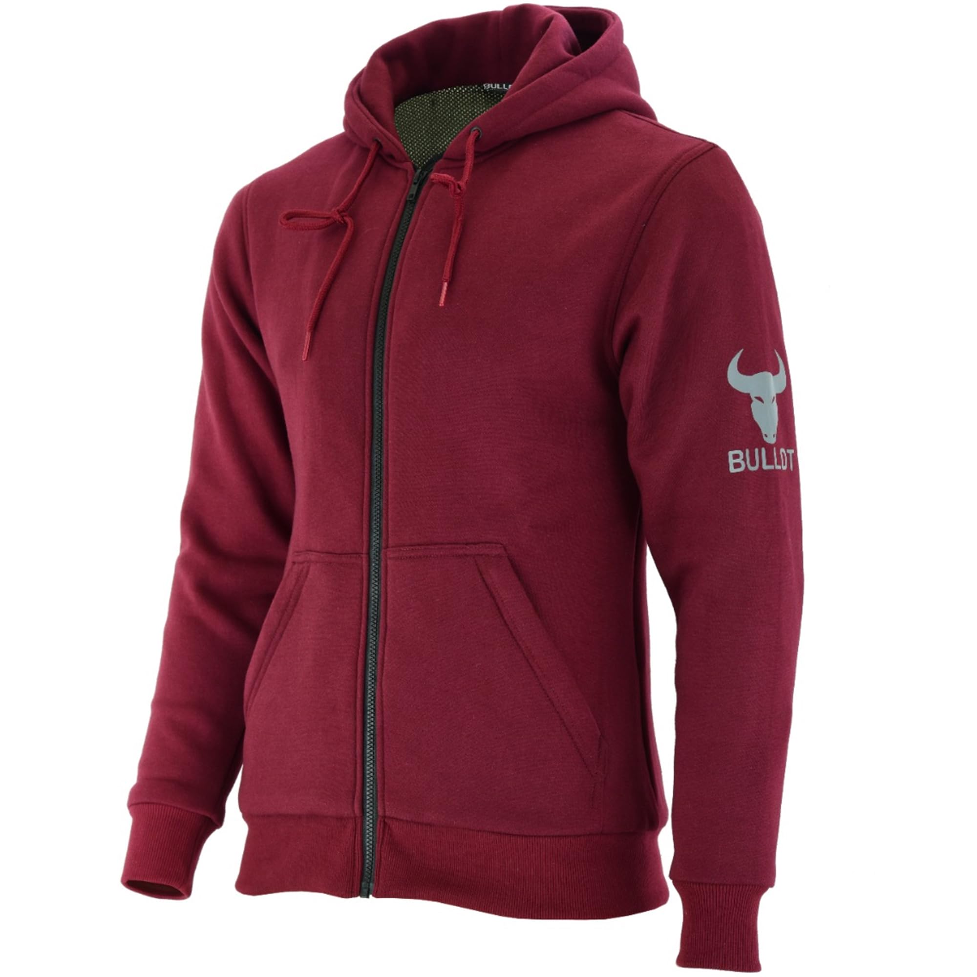 BULLDT Motorrad Hoodie Damen mit 4CE Protektoren Vollständigem Aramidfaser Futter 3-Lagige Motorradjacke Aus Baumwollgewebe Mit Kapuze Mesh Innenfutter Mehreren Taschen Schutzjacke