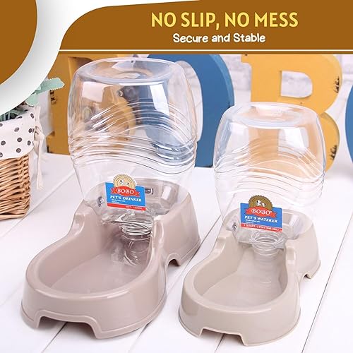 Miniatura 6 de Dispensador automático de agua Flexzion por gravedad para mascotas para gato y perro - Dispensador de agua recargable automático antideslizante y