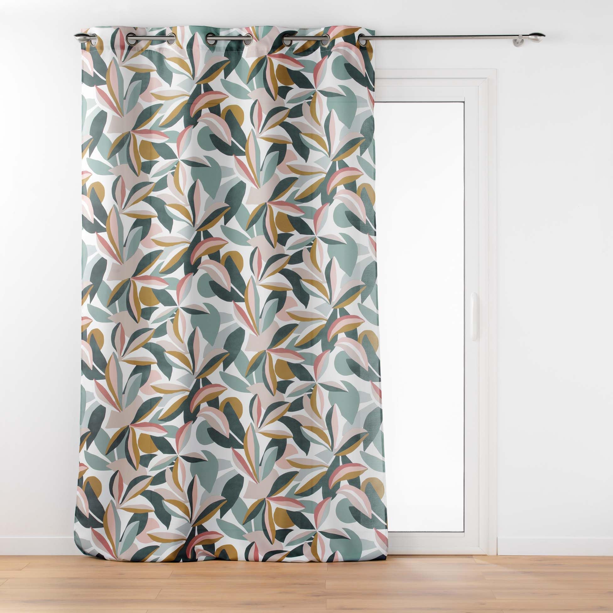Douceur d'Intérieur, Curtain with eyelets (140 x 280 cm) Lavinia, Printed Polyester