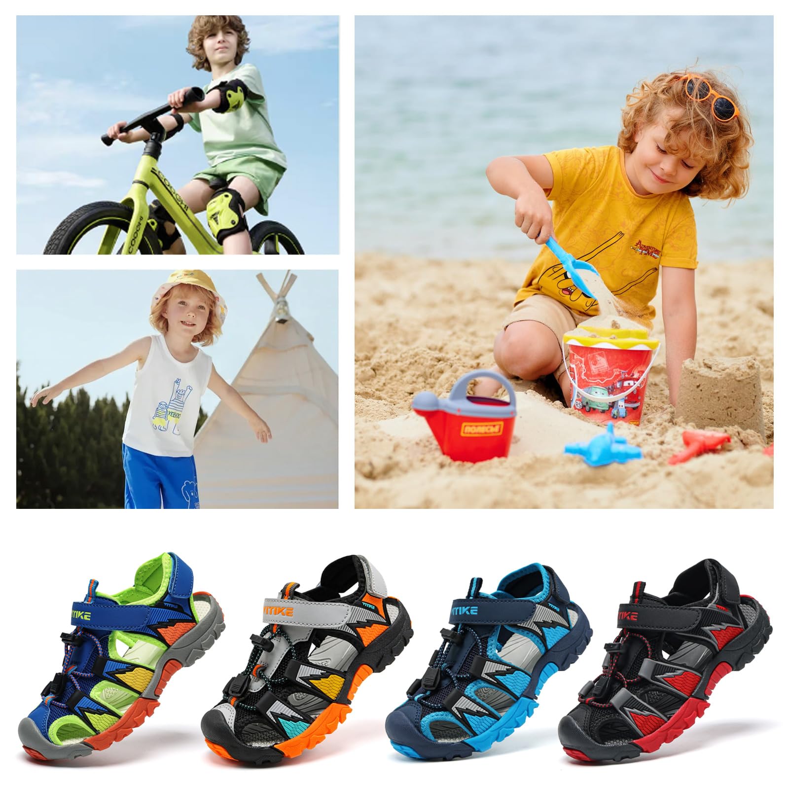 Sandalias para niños, para deportes al aire libre, para niñas, verano, playa, piscina, zapatillas de senderismo, para la playa, senderismo, unisex