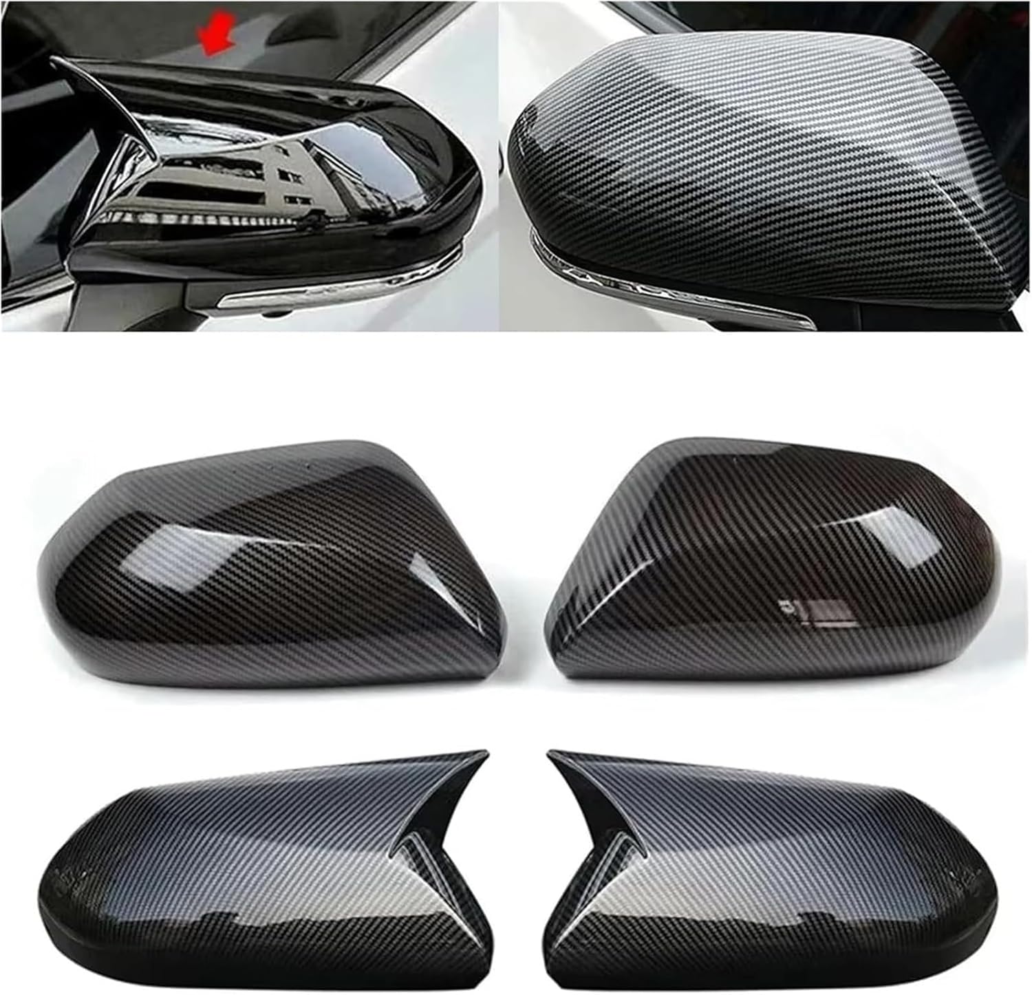 ミラーアセンブリ と互換性のあるトヨタ と互換性のあるカムリ 2018-2023 サイドウィングミラーカバー(ブラック)