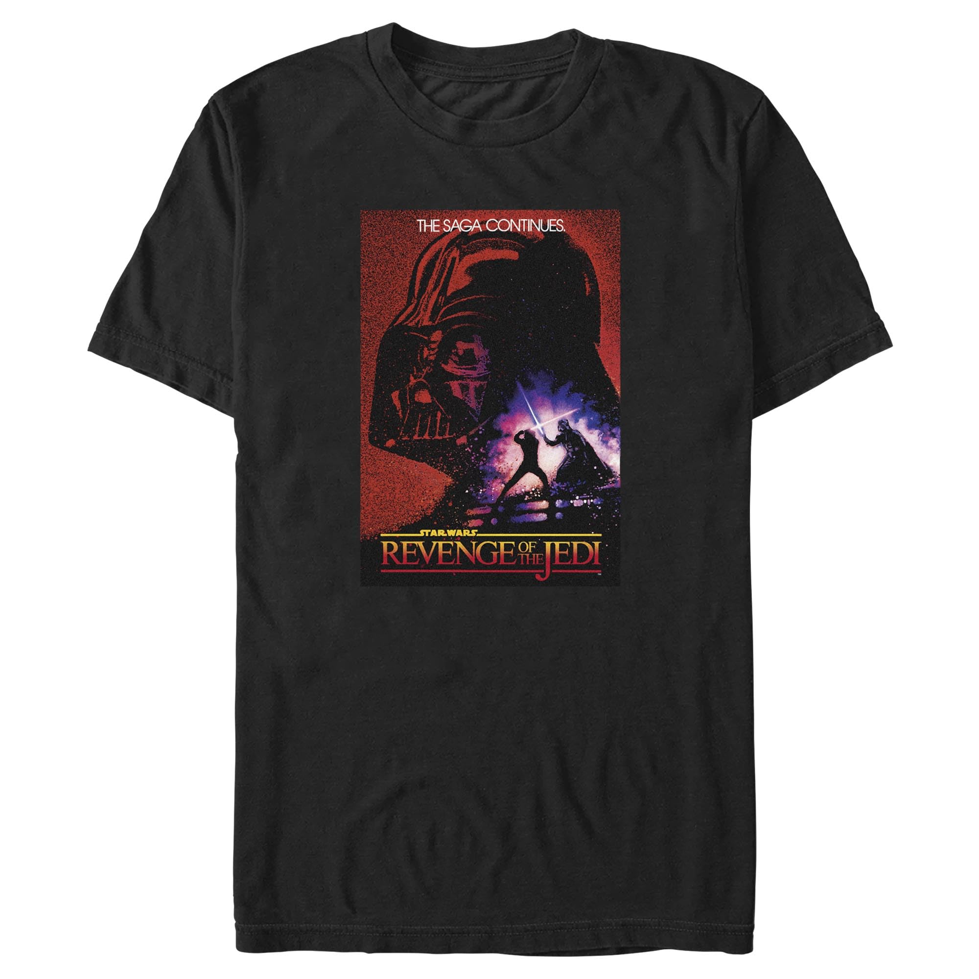 STAR WARS Men's Return of the Jedi Return of the Jedi The Saga Continues Poster T-Shirt
