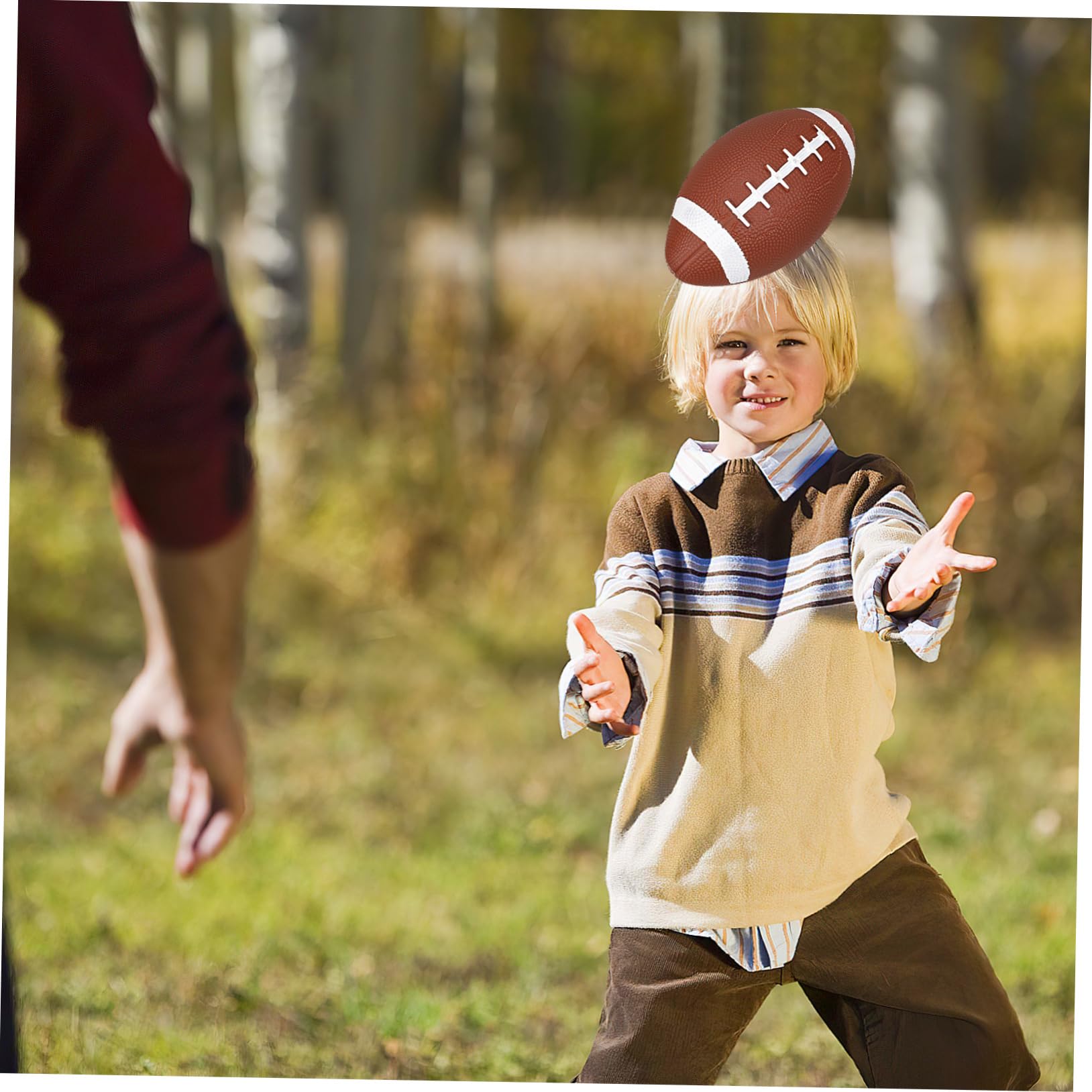 Toddmomy 2 pièces Ballon de Rugby Gonflable Junior Sûr et Doux Ballon Entraînement pour Garçon Fille Éducatif pour Entraînement et Jeu Équipe