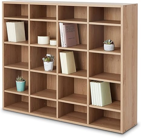 Amazon Co Jp Lowya ロウヤ 本棚 収納 マガジンラック スリム 大容量 おしゃれ 幅1cm シャビーナチュラル ホーム キッチン