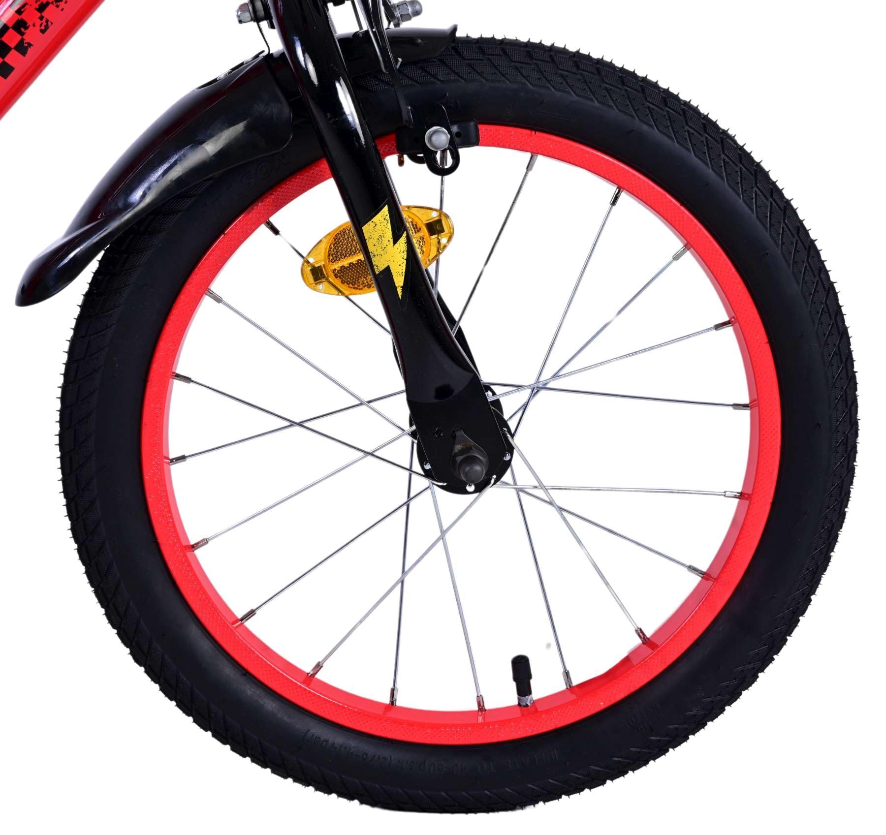 Disney Cars 16 Zoll Kinderfahrrad Rot mit zwei Handbremsen - Sicherheit, Komfort und Spaß in einem!