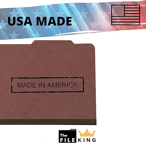 Miniatura 5 de The File King Carpetas de archivo Carnelia de tamaño carta con puntas, paquete de 10, 8.5 x 11 pulgadas
