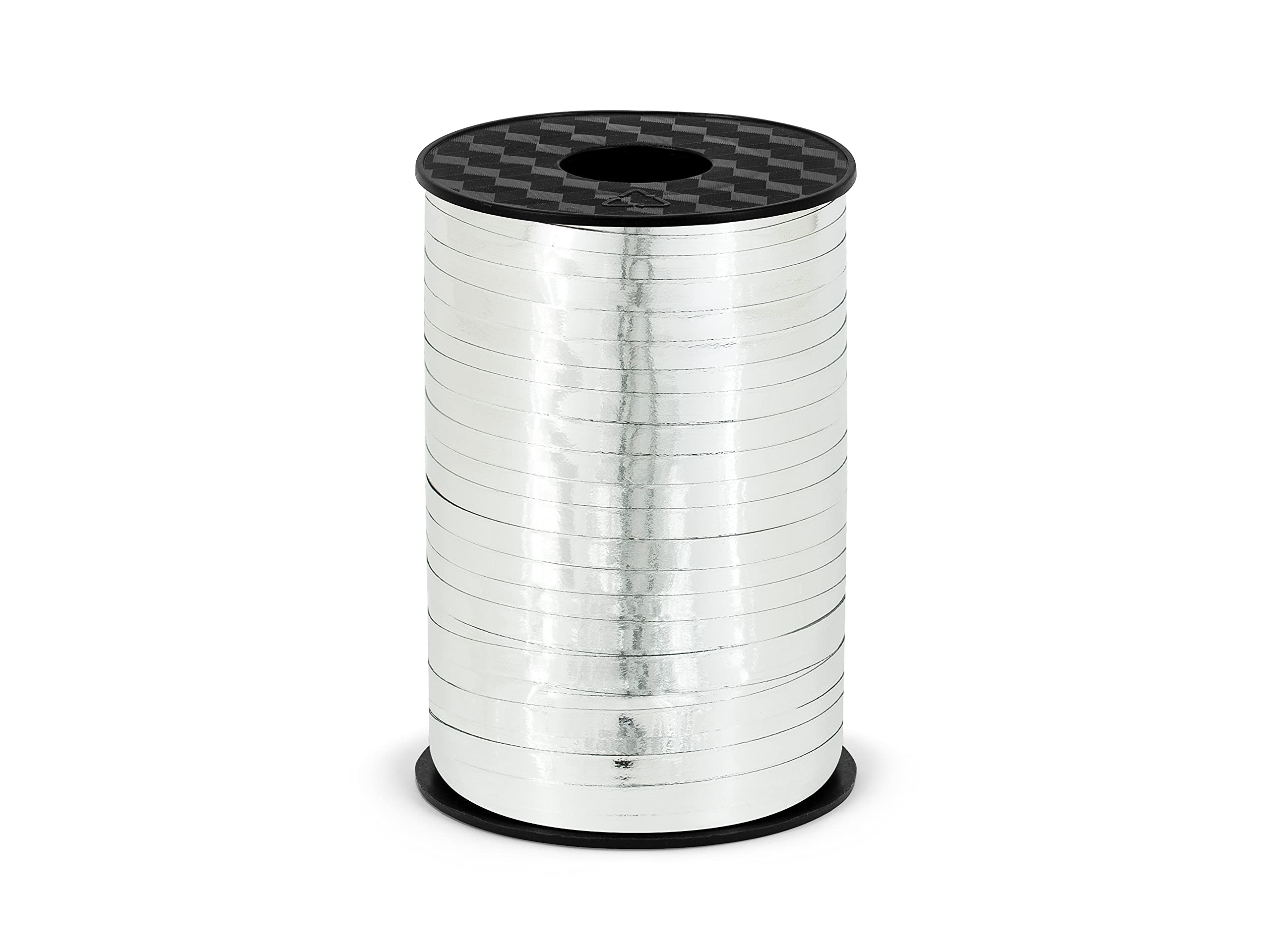 Polyband Geschenkband Silber Metallic, 5 mm – 2,25 m Rolle (PartyDeco)