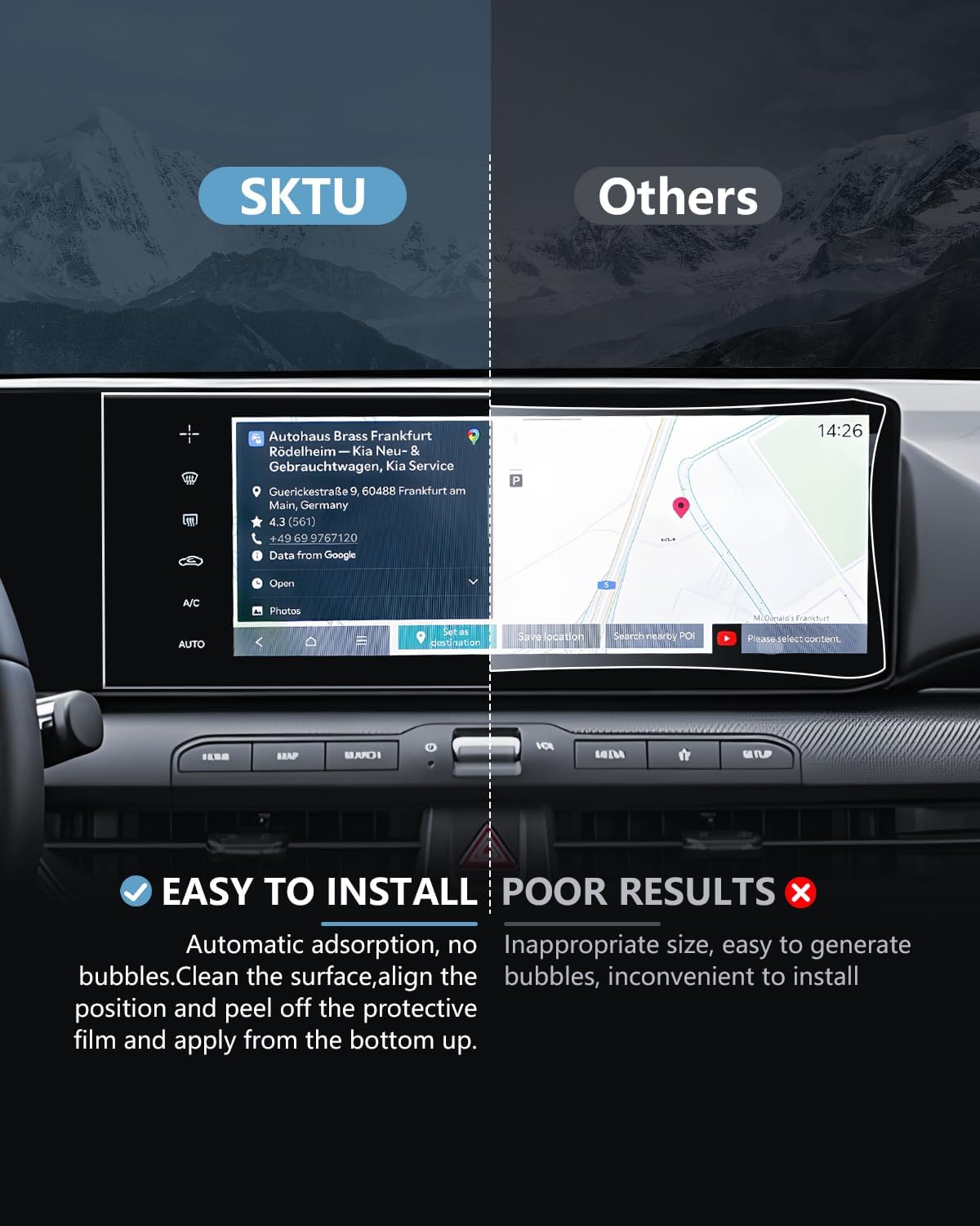 SKTU 4PCS for 2026+ Kia K4 Hatchback Accessories Screen Protector for 2026+ Kia K4 Hatchback (LX/LXS/EX/GT-Line/GT-Line Turbo) 12.3 Inch Navigation & 12.3 Inch Instrument Screen [Ultra HD, Anti-Glare&Scratch] Kia K4 Hatchback 2026 Accessories