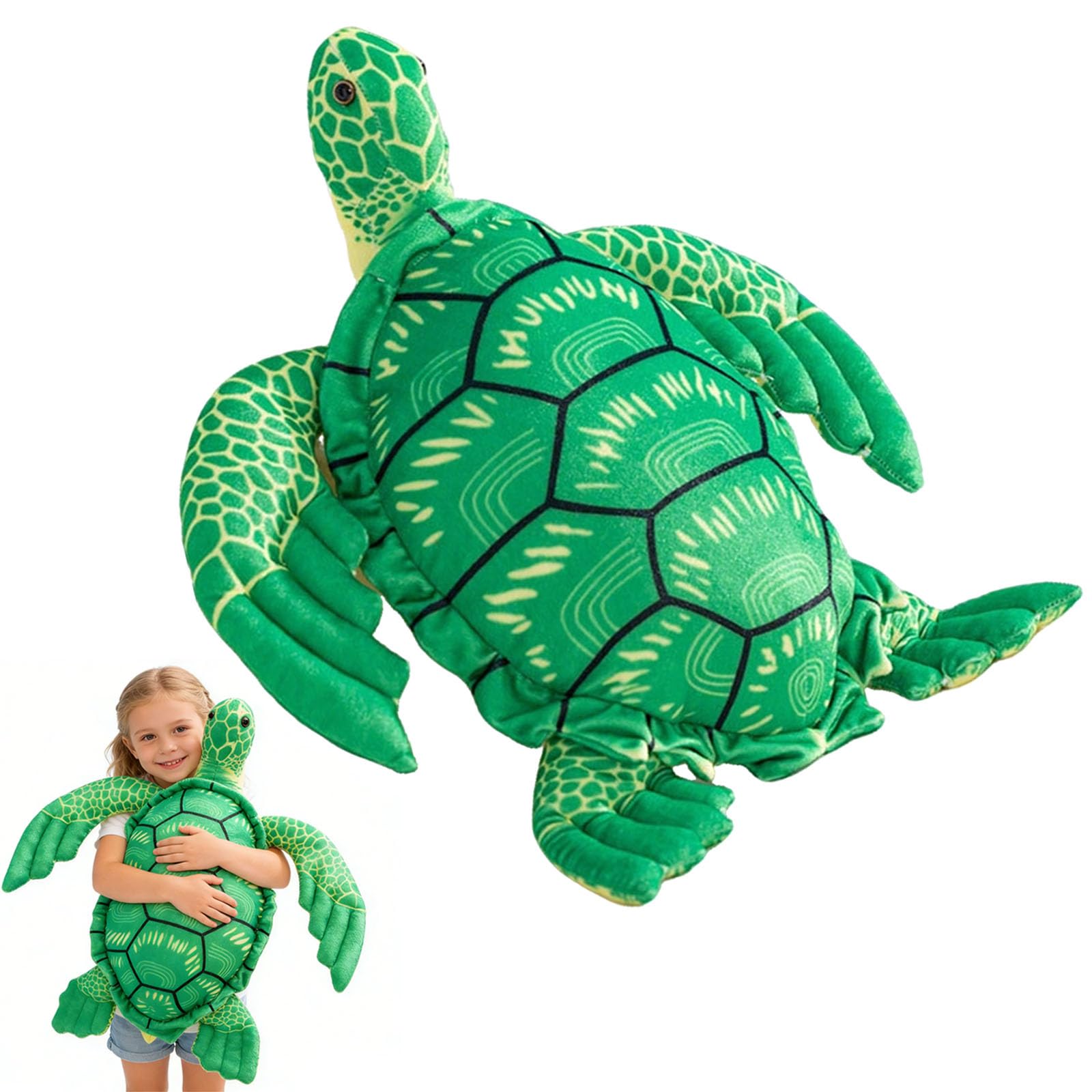JORCEDI Turtle Stuffed Animal, Turtle Pillow, Ultra-Soft, Skin-Friendly, Lifelike Marine Life Toy, Great Gifts for Children (50cm)