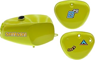 Büffeltank Set mit Seitendeckel für Simson S50 S51, Schwefelgelb, innen versiegelt