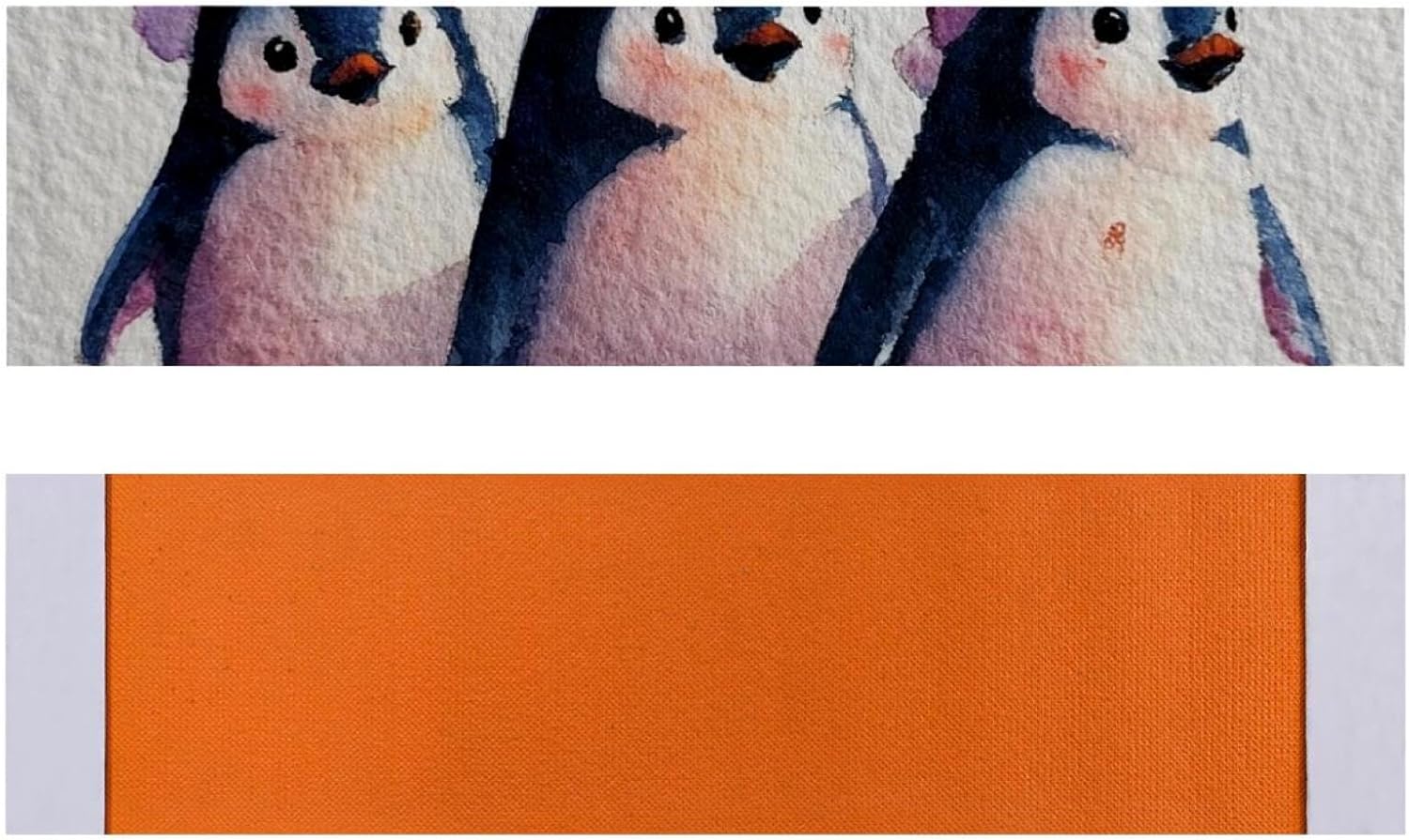 Watercolor Christmas Penguins (2) Stair Treads for Wooden Steps Indoor Runner Rug Carpet, 15 Pieces Peel and Stick Staircase Step Treads Covers Washable Throw Door Mats 30"x8"