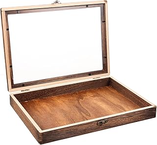 Alipis Butterfly Specimen Specimen Holder Frame Display Cabinet Vintage Storage Hook Safe Box Plant Display Cases Wall Hanging Display Stand Glass top Display Case Souvenir Box