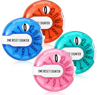 8 Pcs Golf Score Counter Transparent Golf Score Tracker Multi-Colored Mini Stroke Counters and Simple Attachment to Scorekeeper Glove with Touch Reset and Clip