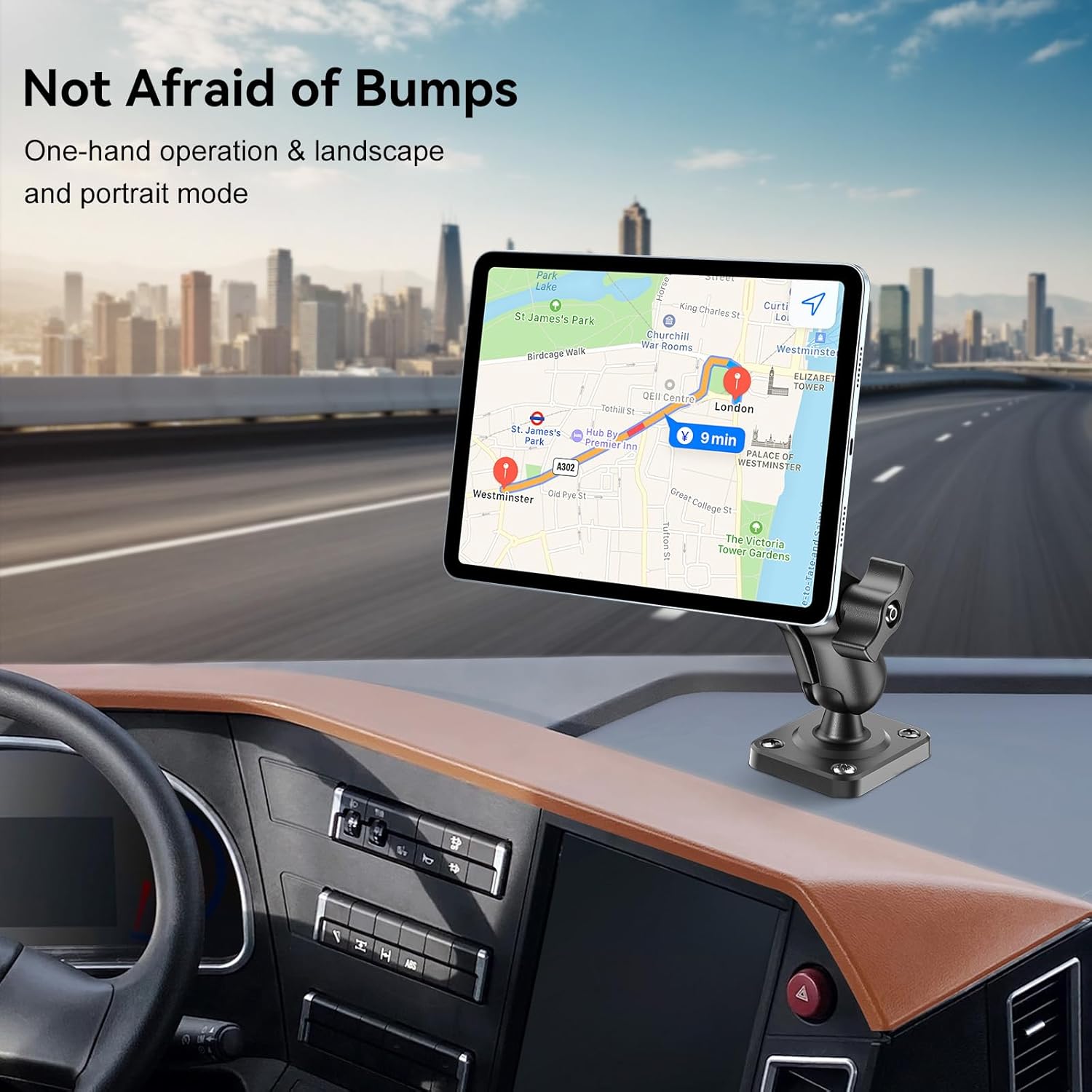 OHLPRO Magnetic Tablet Wall Mount Holder, 360°Rotatable Drill Base iPad Car Mount Tablet and Phone, Tablet Stand for Wall, Truck, Car, Desk, Boat
