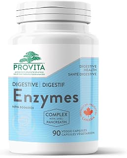 Digestive Enzymes Complex by Provita Nutrition (Canadian Made) 90 Vegetarian Capsules
