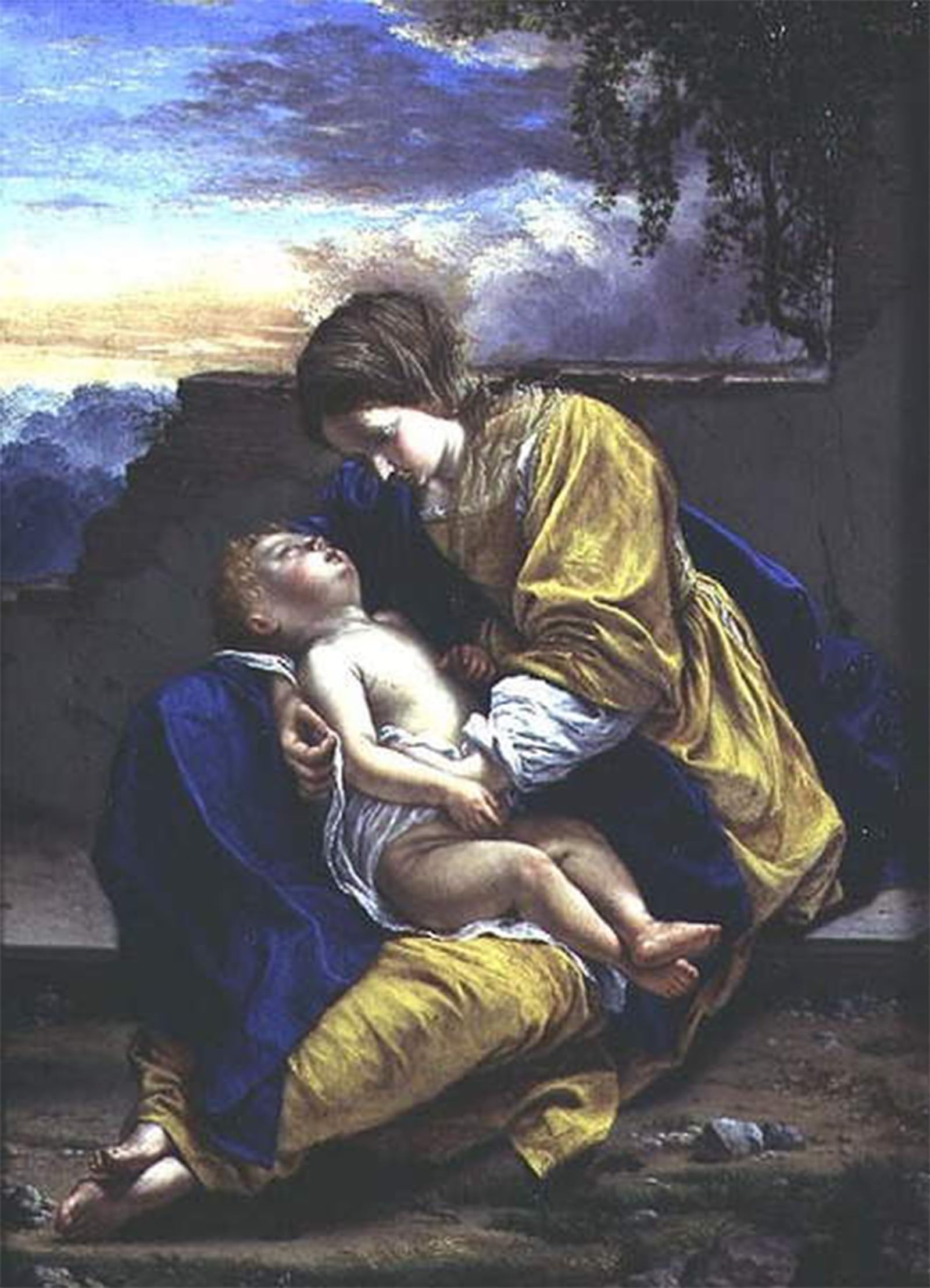 POSTERIIk Famous Animal Posters Vintage Picture Lady and Child by Orazio Gentileschi Modern Wall Decor for Home Decor 60x90cm