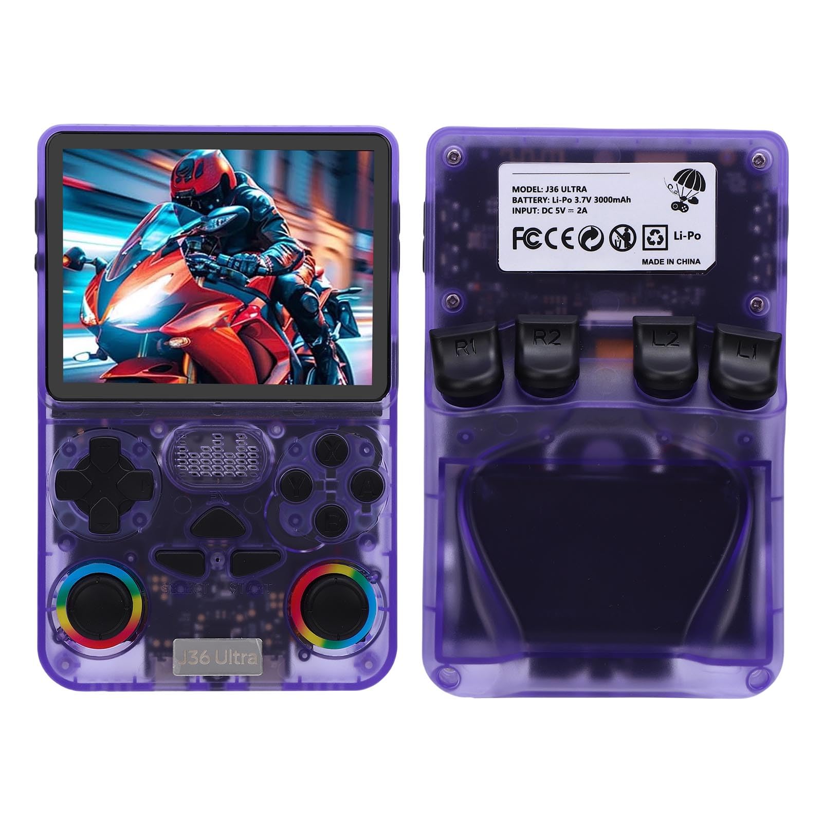 Zunate Console di Gioco retrò Portatile Leggera 30.000 Giochi Esperienza di Gioco Nostalgica per Intrattenimento di Viaggio per Tutti Scheda di Memoria ABSCPU/MTK6592/64 GB