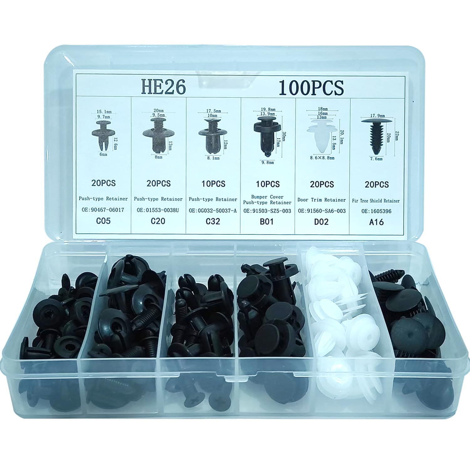 DOCAS 935PCS Rivetti In Plastica Per Auto, Automatico Universale - Foto 14