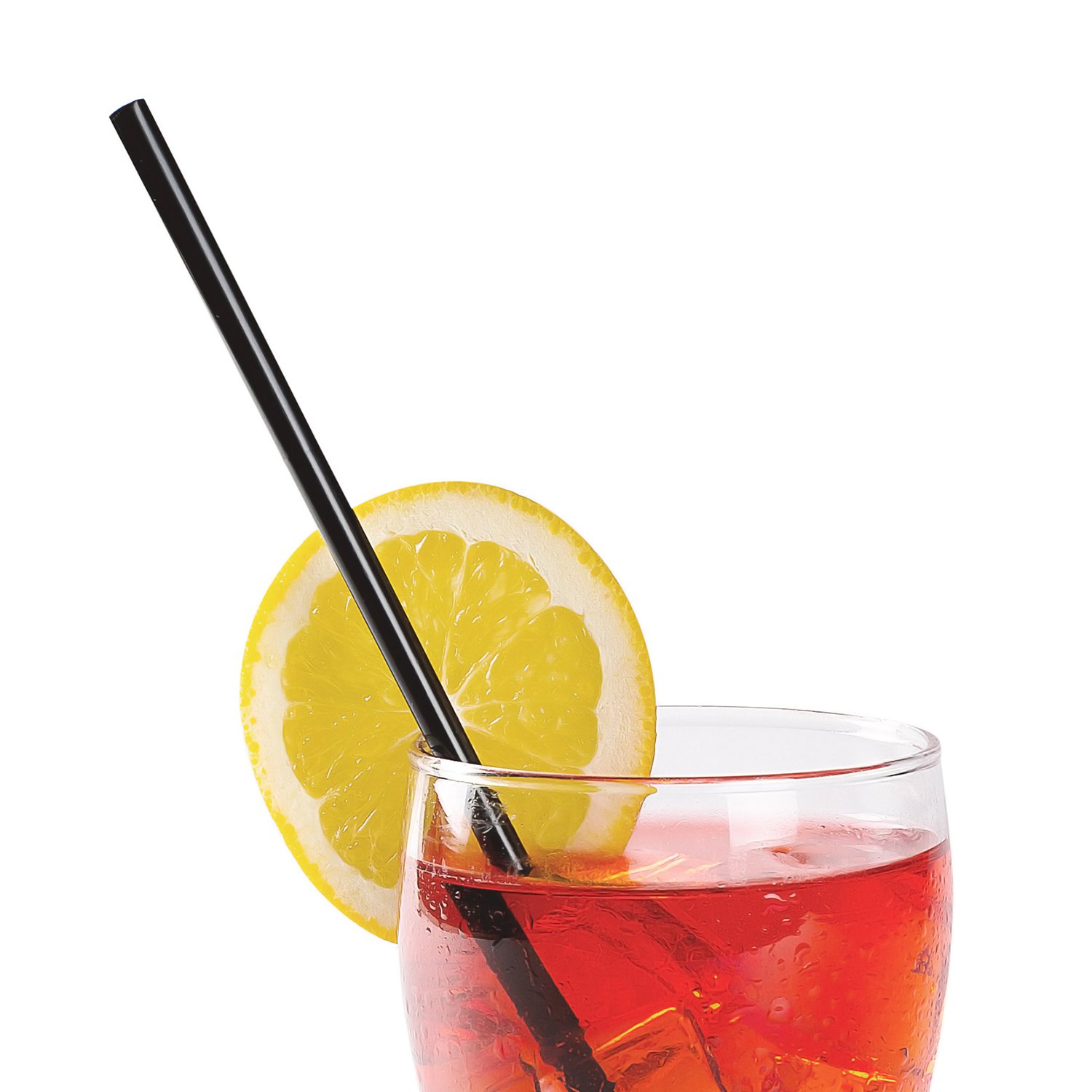 AmerCare 7.75 Inch Jumbo Black Paper Wrapped Straws, Case of 5000