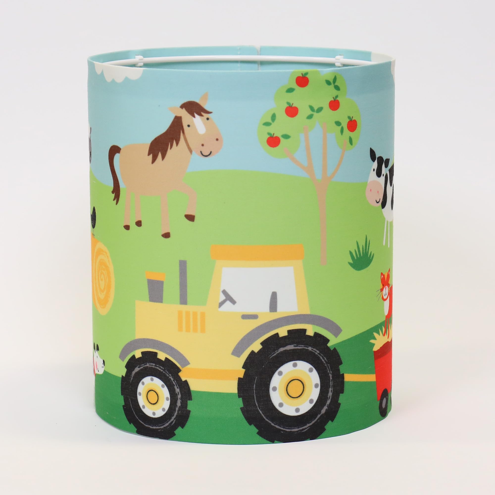 Happy Linen Company Pendelleuchte Woodland Friends – Motiv Tiere, Orange, 18 X 21 Cm, Für Kinderzimmer, Inkl. Fassung (bis 60W)