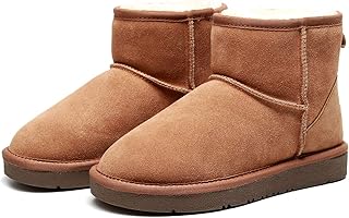 Best Gift Choice UGG Classic Ankle Boots- Australian Sheepskin Water Resistant Snow Boots, Anti-Slip Suede Winter Mini Boo...