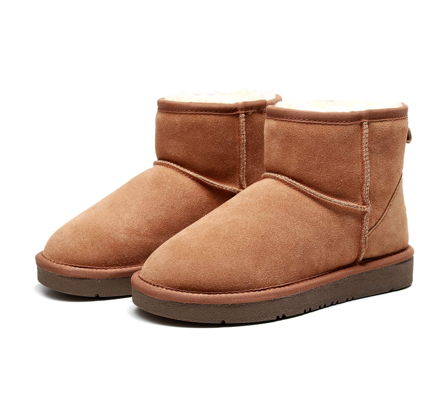 UGG Classic Ankle Boots- Australian Sheepskin Water Resistant Snow Boots, Anti-Slip Suede Winter...