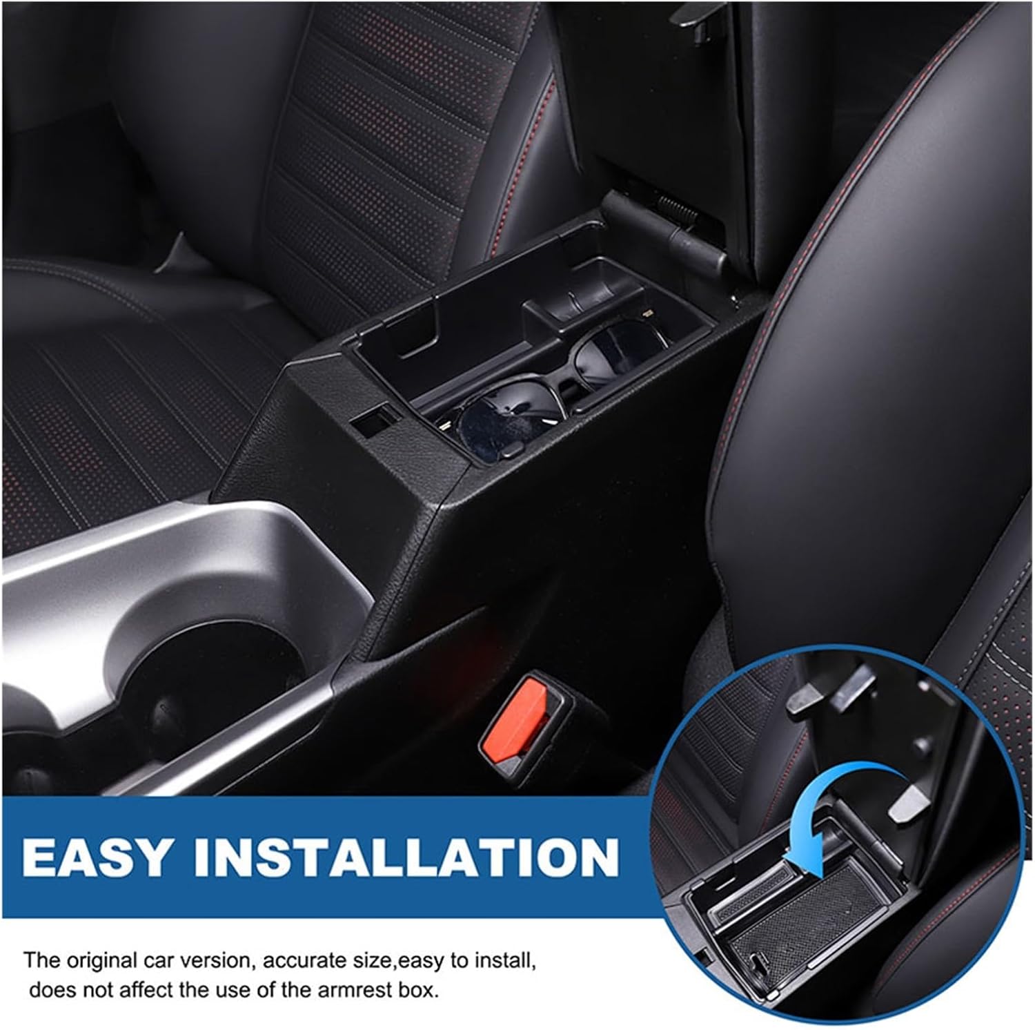 Car Center Console Organizer Armrest Storage Box Tray Compatible for Cadillac Escalade for 2021-2024 Car Styling Accessories