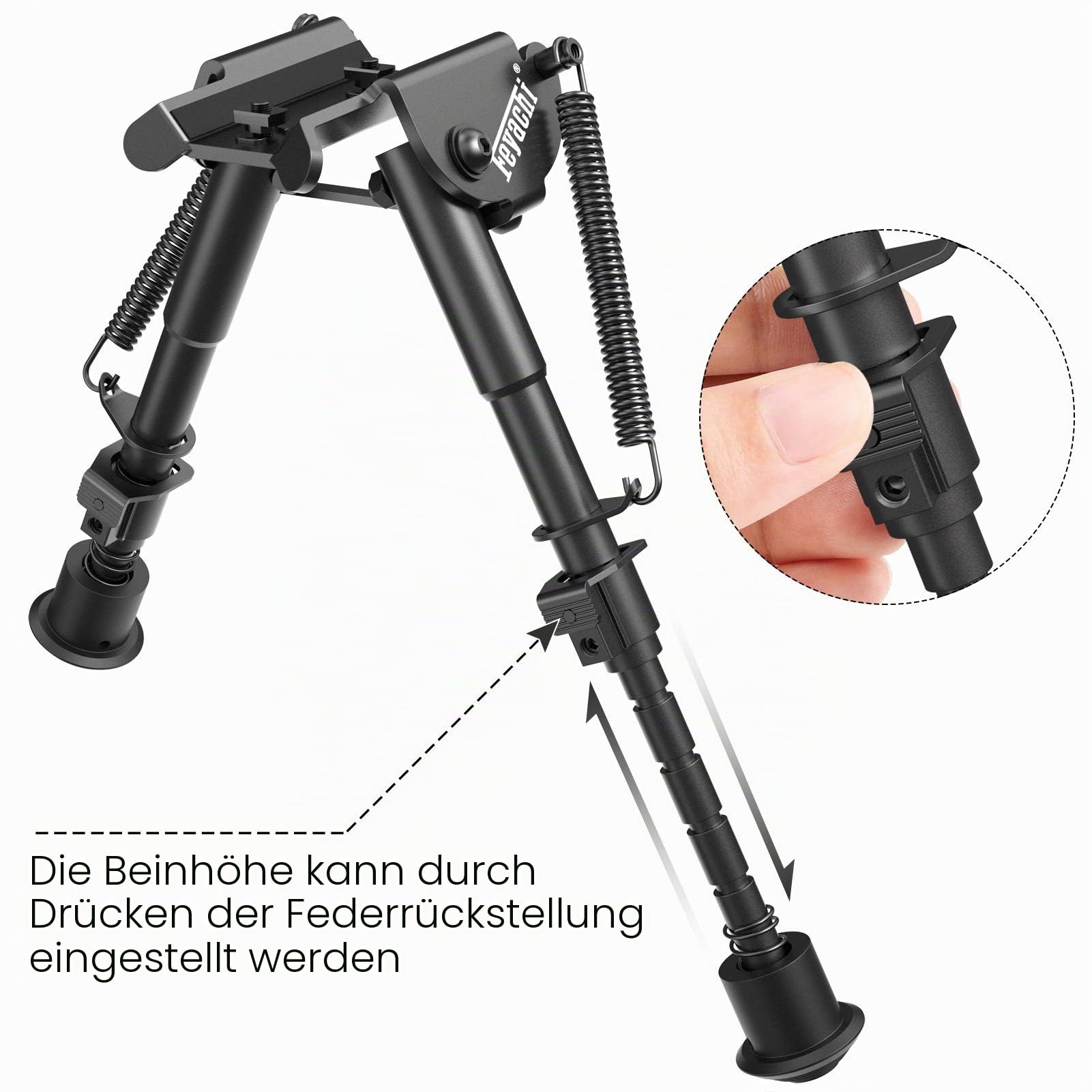 Feyachi B13 M Lock Zweibein, 15,2-22,9 cm, leichtes Rilfe Zweibein, direkt an M Lock System befestigen, für Jagd und Schießen