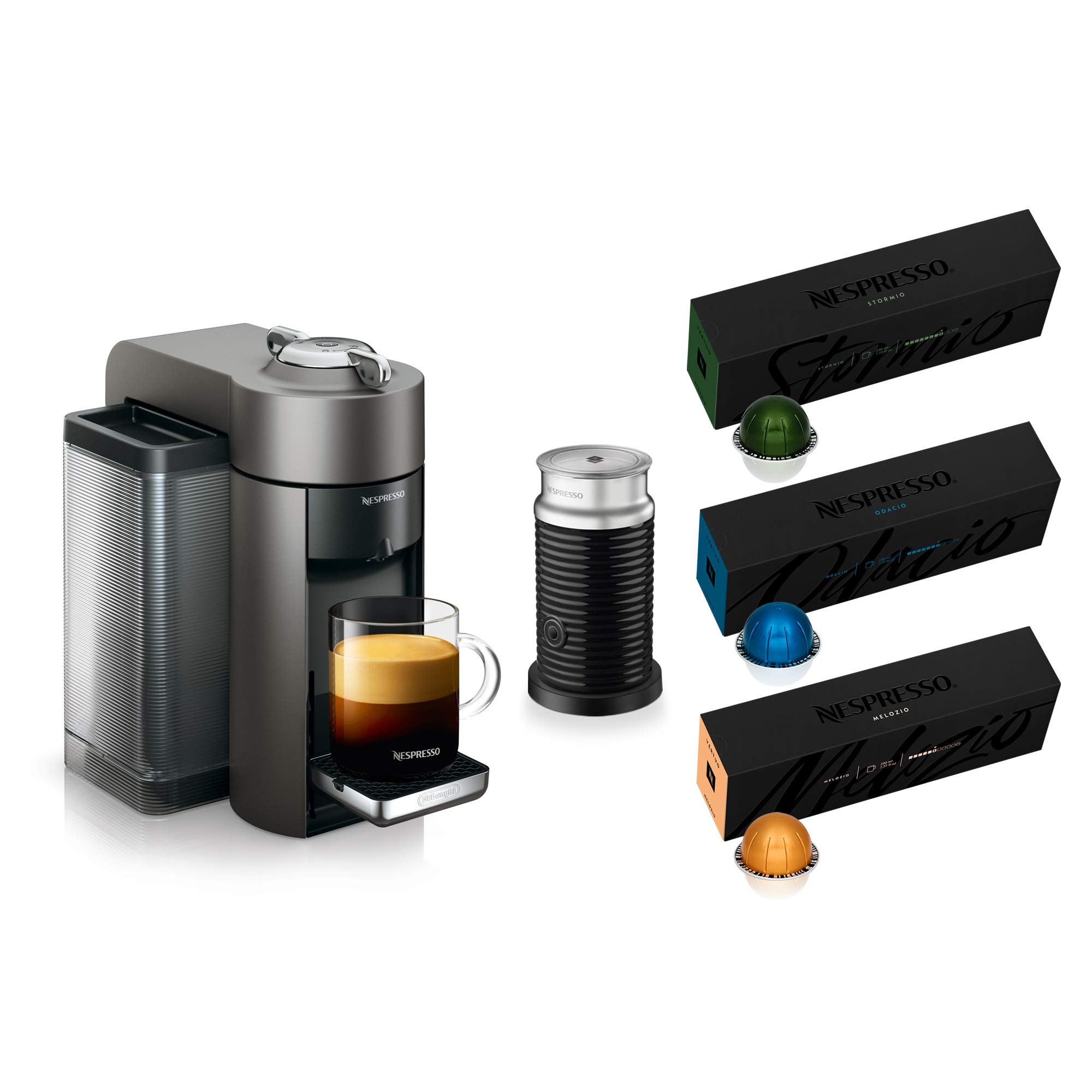 Nespresso Vertuo Coffee And Espresso Machine Bundle By Delonghi