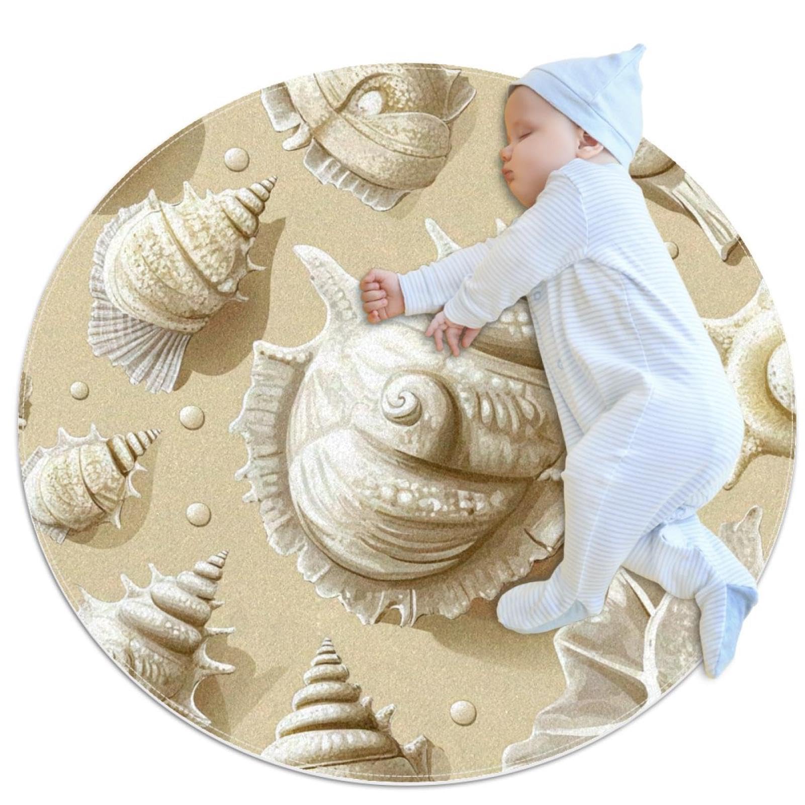 Tapis de salle de bain conque marine pour une ambiance bord de mer