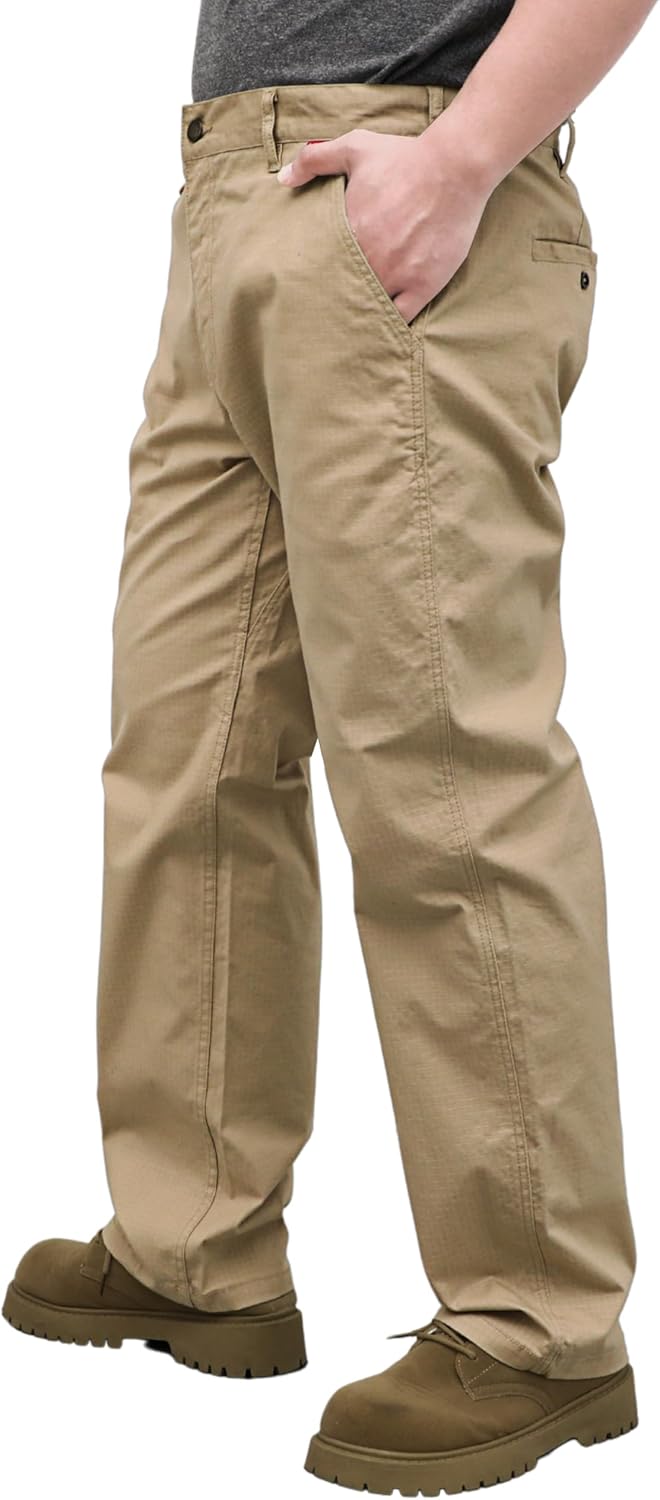 BOCOMAL FR Stretch Pants for Men Lightweight Ripstop Relaxed Casual Style Water Repellent Finish Flame Resistant Work Jeans - Image 2