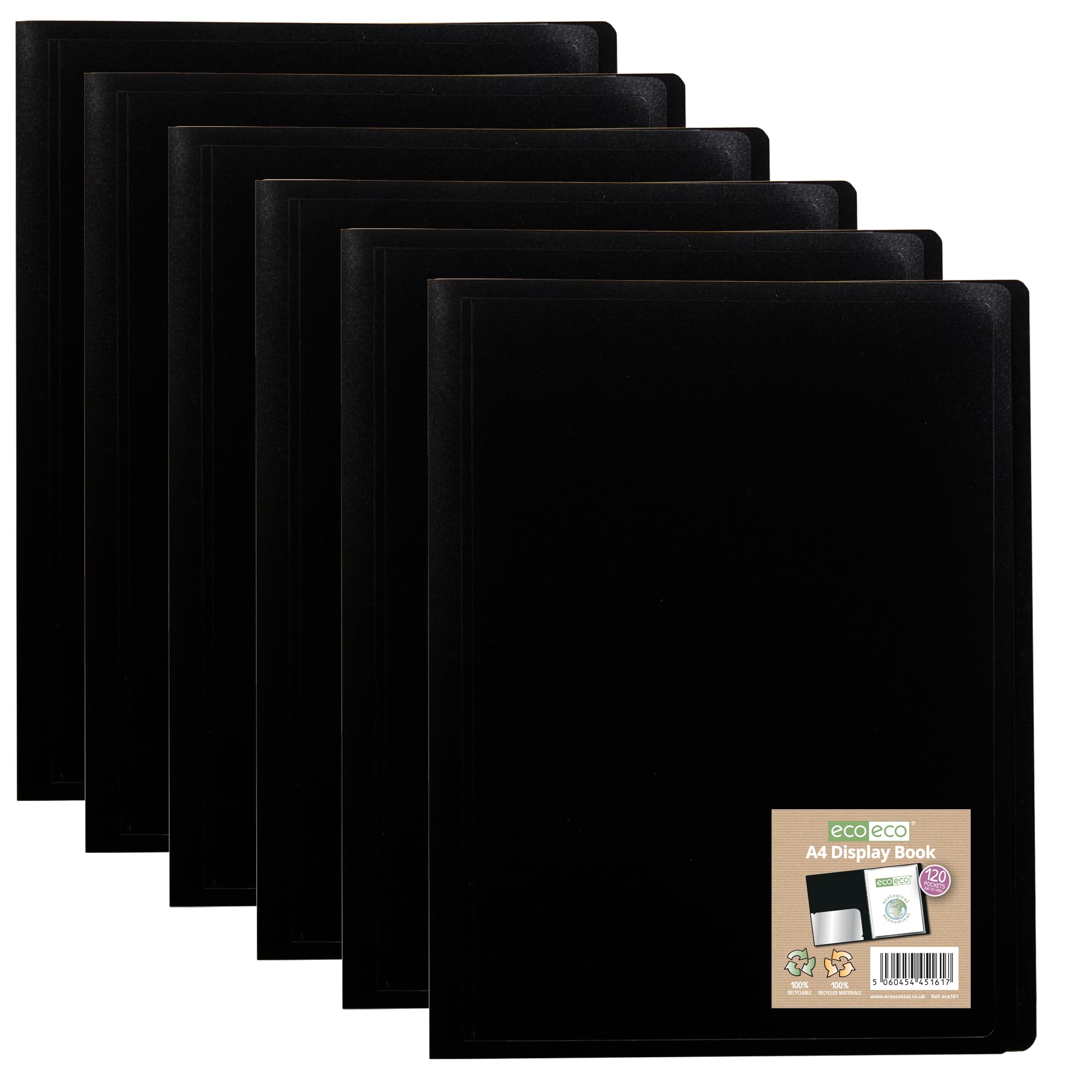 Protège-documents A4 eco-eco recyclé noir avec 120 pochettes - 5