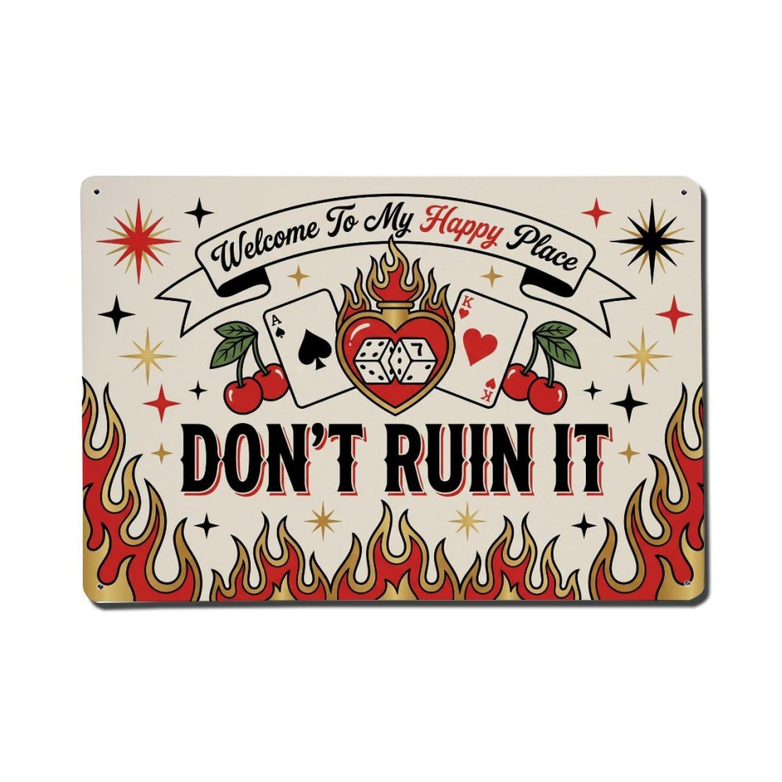 Rockabilly Vintage Garage Humor Metal Tin Sign Plaque Wall Decor for Cafe, Club Bar, Office, Home Garden Metal Poster 8x12Inch