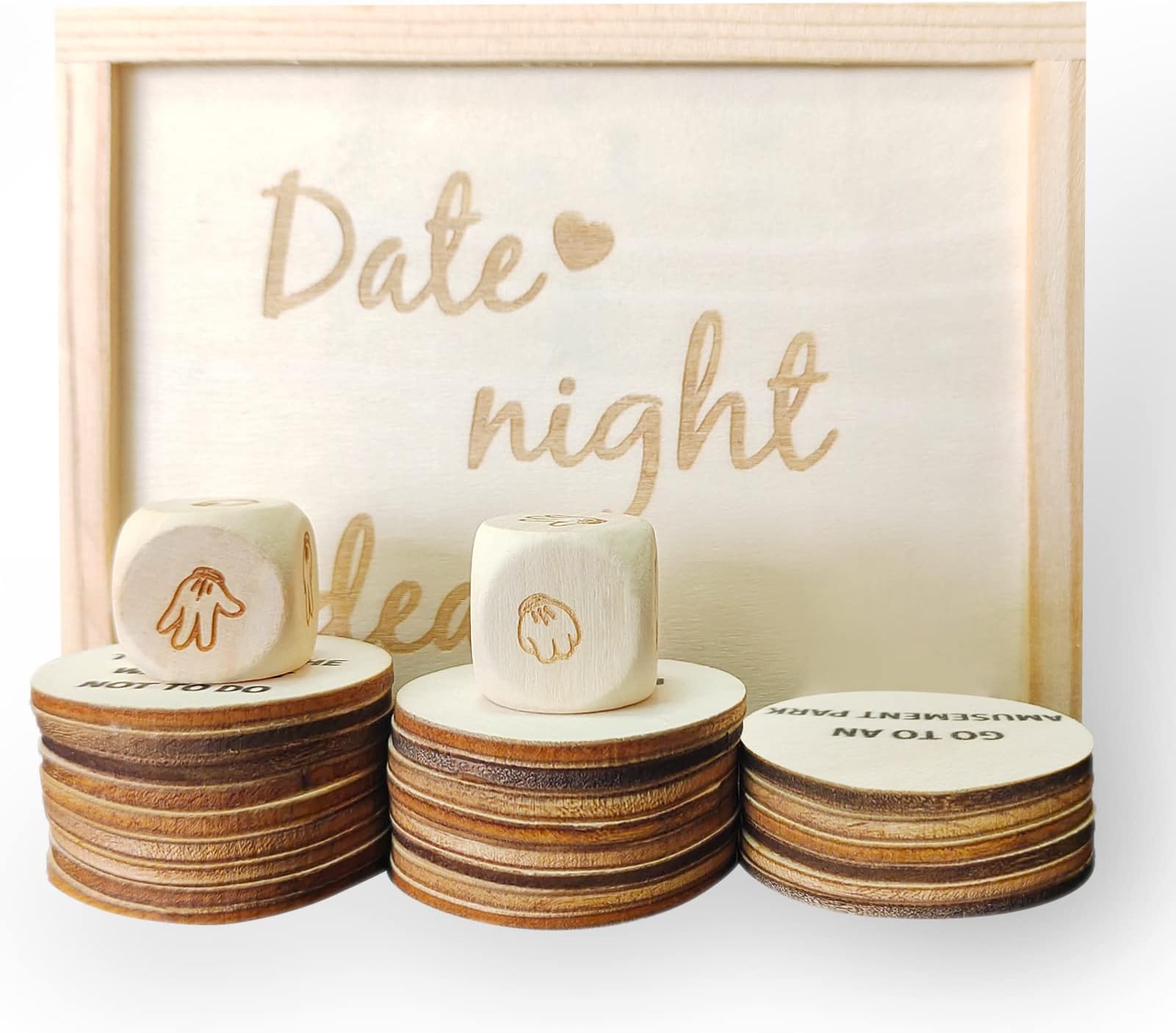 Couples Games Date Night Ideas & 2 Date Night Dice，Date Night Box in Jar for Couples Activities，Date Night Games, Anniversary & Wedding Gift Ideas for Couples, Girlfriend, Boyfriend,Wife, Husband