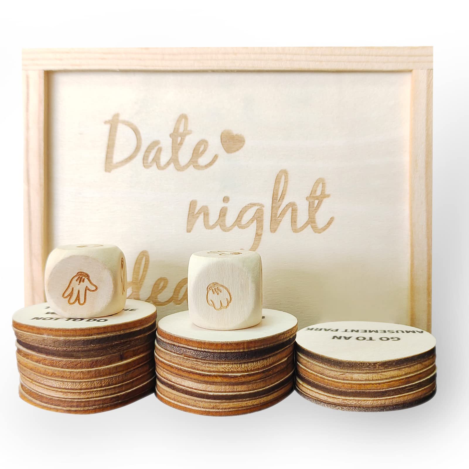 Couples Games Date Night Ideas & 2 Date Night Dice，Date Night Box in Jar for Couples Activities，Date Night Games, Anniversary & Wedding Gift Ideas for Couples, Girlfriend, Boyfriend,Wife, Husband