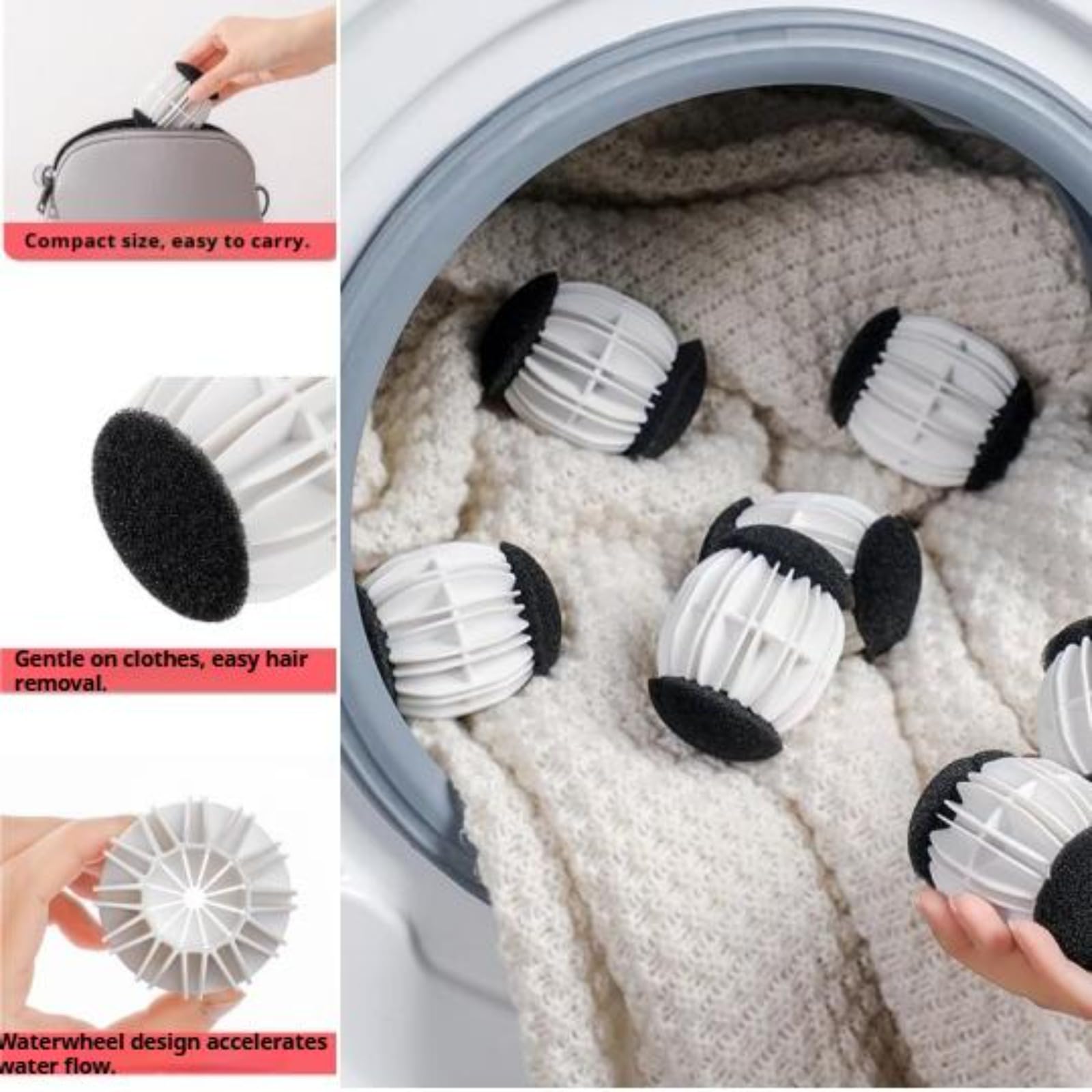 Tierhaarentferner Waschmaschine, 2/4 Pcs Wiederverwendbar Waschmaschine Anti Fussel Bälle, Fusselbälle Waschmaschine Remover Waschmaschine Haarfänger Entfernt Tierhaare, Fusseln Und Flusen