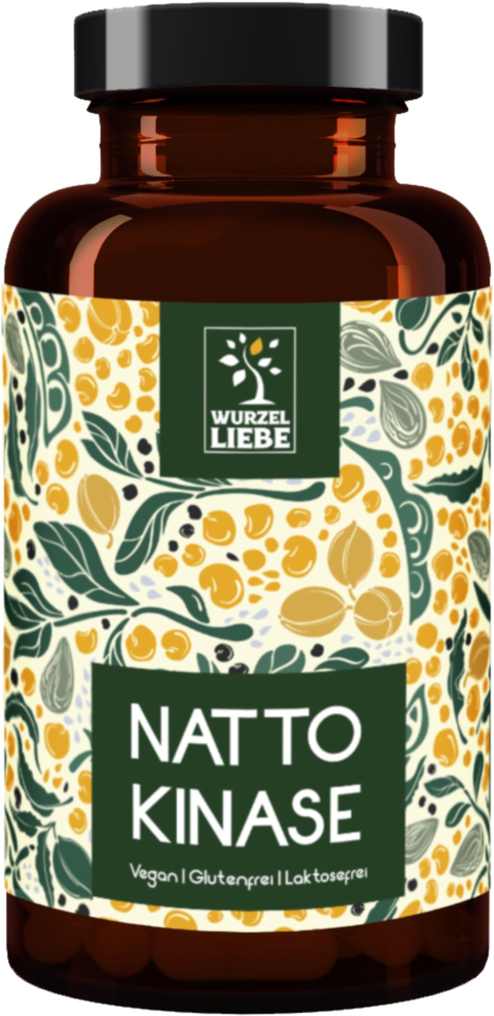 Nattokinase 240 Kapseln je 100 mg (20.000 FU/g) - 8 Monatsvorrat - Vegan - Wurzelliebe