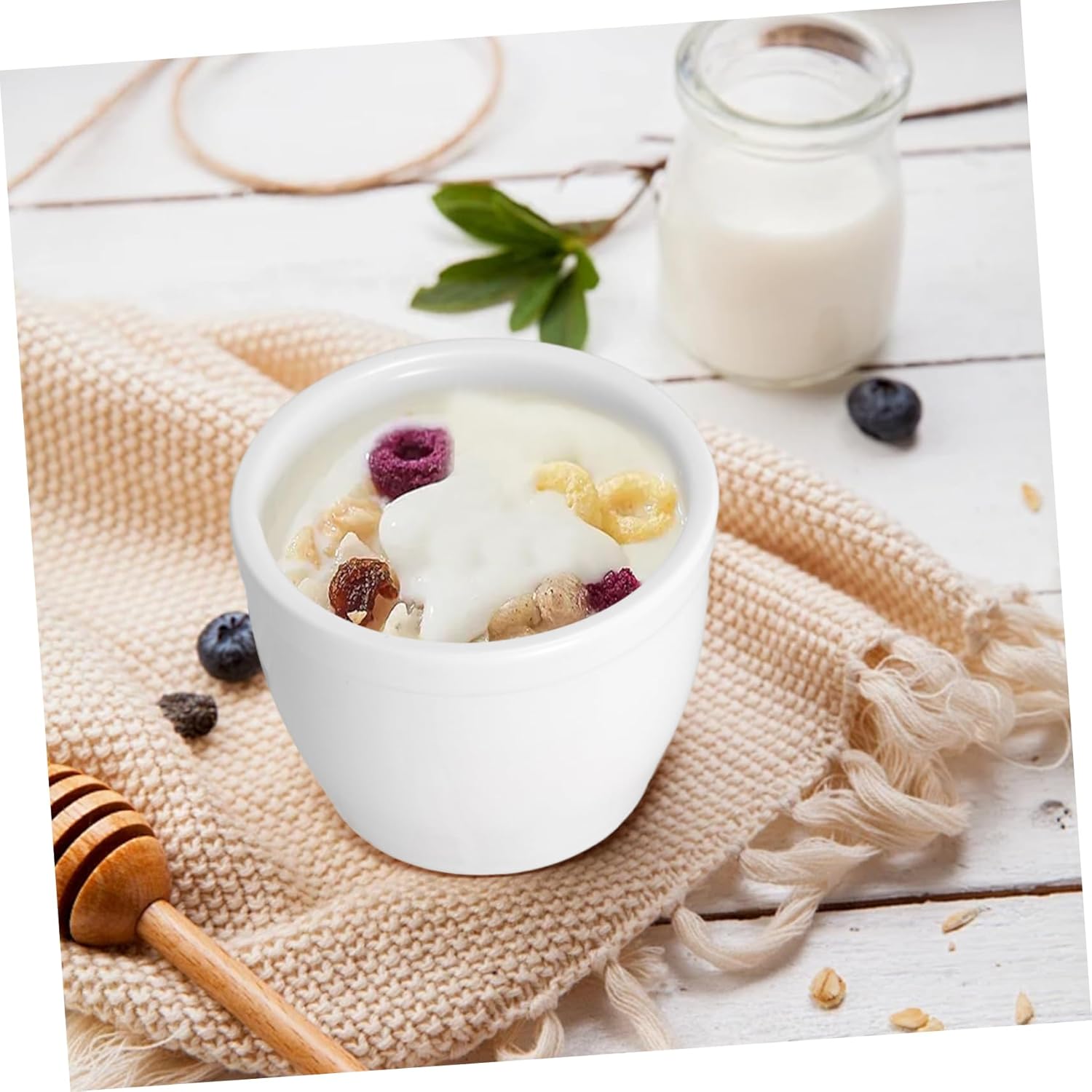 PRETYZOOM 4Pcs Ceramic Dessert Cups Small Snack Bowls for Ice Cream Appetizers Fruits for Parties Gatherings