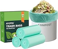 Vista 1 de 75 Counts AYOTEE Mini Garbage Bags, 1.2 Gallon Small Compostable Trash Bags, Small Garbage Bags for home, Fit 4.5 or 5 Liter Bathroom Wastebasket