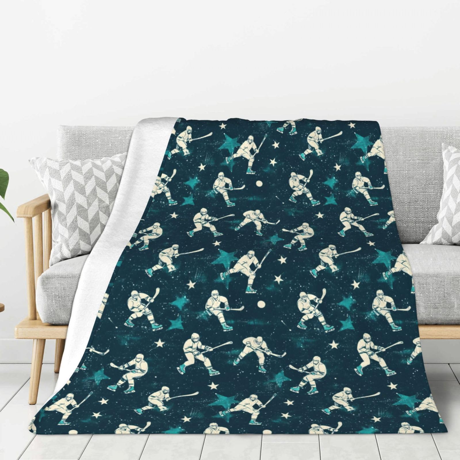 Couverture douce flanelle 127x152 cm pour éliminer les frissons sur le lit ou le fauteuil