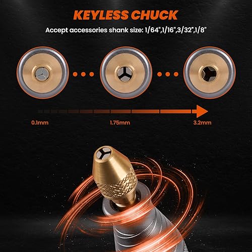 Miniatura 3 de HARDELL - Mini kit de herramientas rotativas inalámbricas de 4 V, bolígrafo de grabado con batería recargable, 20000 rpm, 52 accesorios para