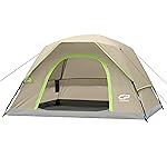 CAMPROS CP 4 Person Tent, Dome Tents for Camping with Rainfly, Waterproof Camping Tent Easy Set Up, Portable Family Tent with Large Mesh Window & Carry Bag for Outdoor Hiking