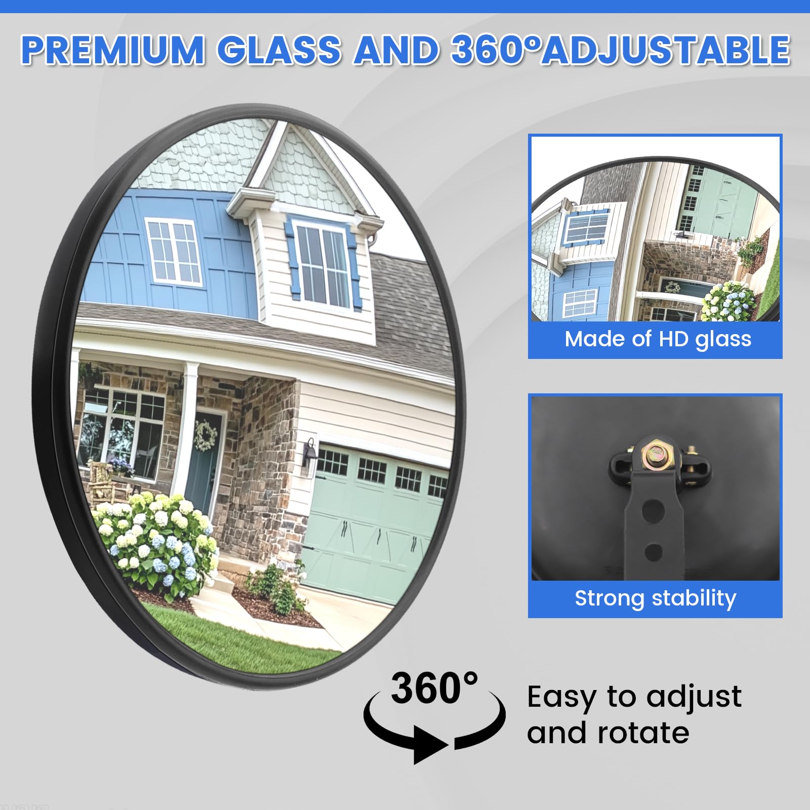 Trucks Convex Mirror for Enhanced Safety Adjustable Truck Mirror with Improved Field of View Reducing Blind Spots Ideal for Truck Tractor (1 - Image 2