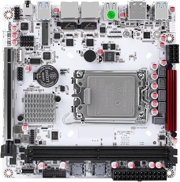 LGA 1700 Mini ITX Mainboard Q670, 8 Bay NAS Motherboard 3 x M.2 NVMe, 8 x SATA3.0 Board DDR5 with i226-LM 2.5GbE, PCIe5.0x16, USB C, Audio Port, Barebone NO RAM/SSD/OS