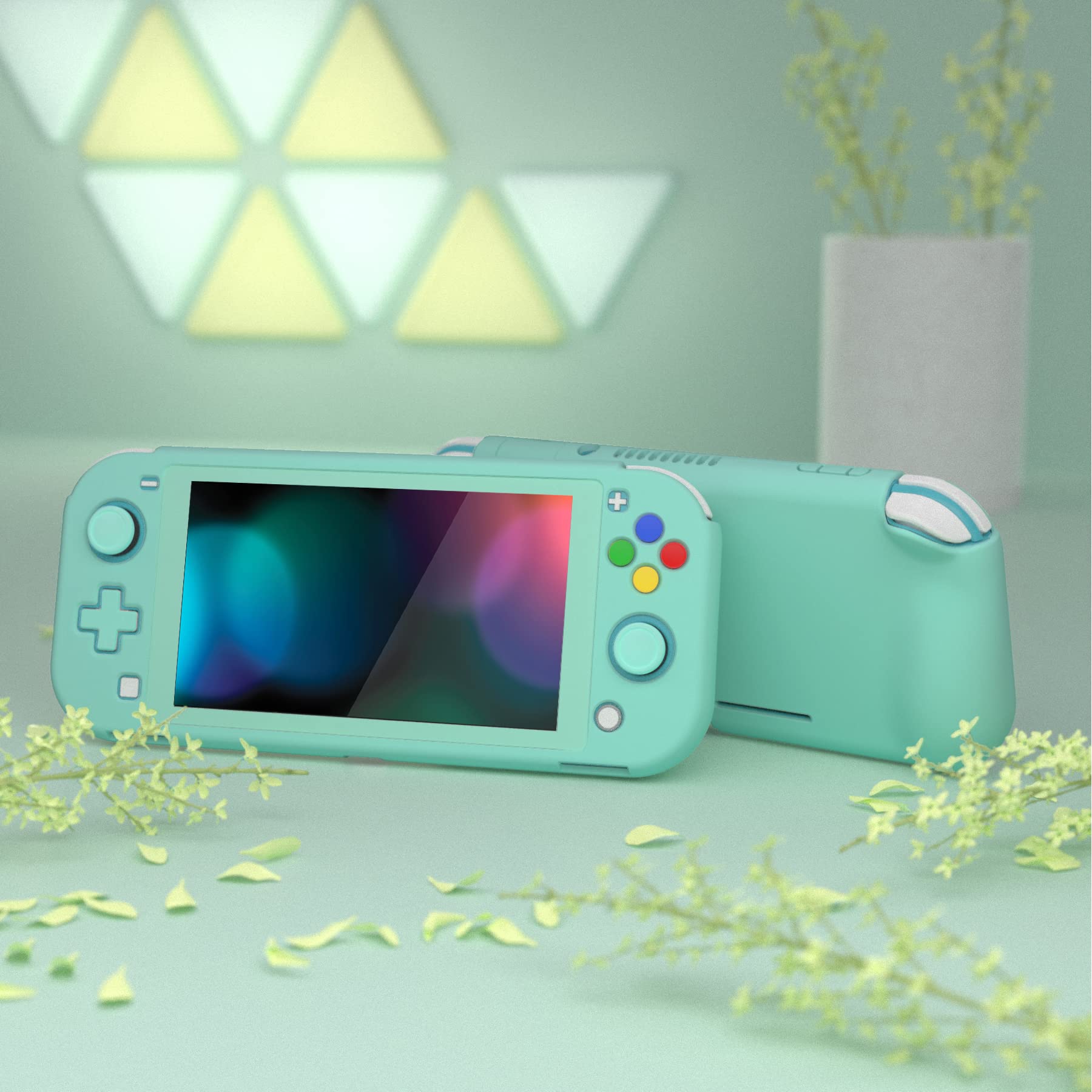 playvital ZealProtect Protective Case for Nintendo Switch Lite, Hard Shell Grip Cover for Nintendo Switch Lite w/Screen Protector & Thumb Grip Caps & Button Caps - Antique Yellow — view 17