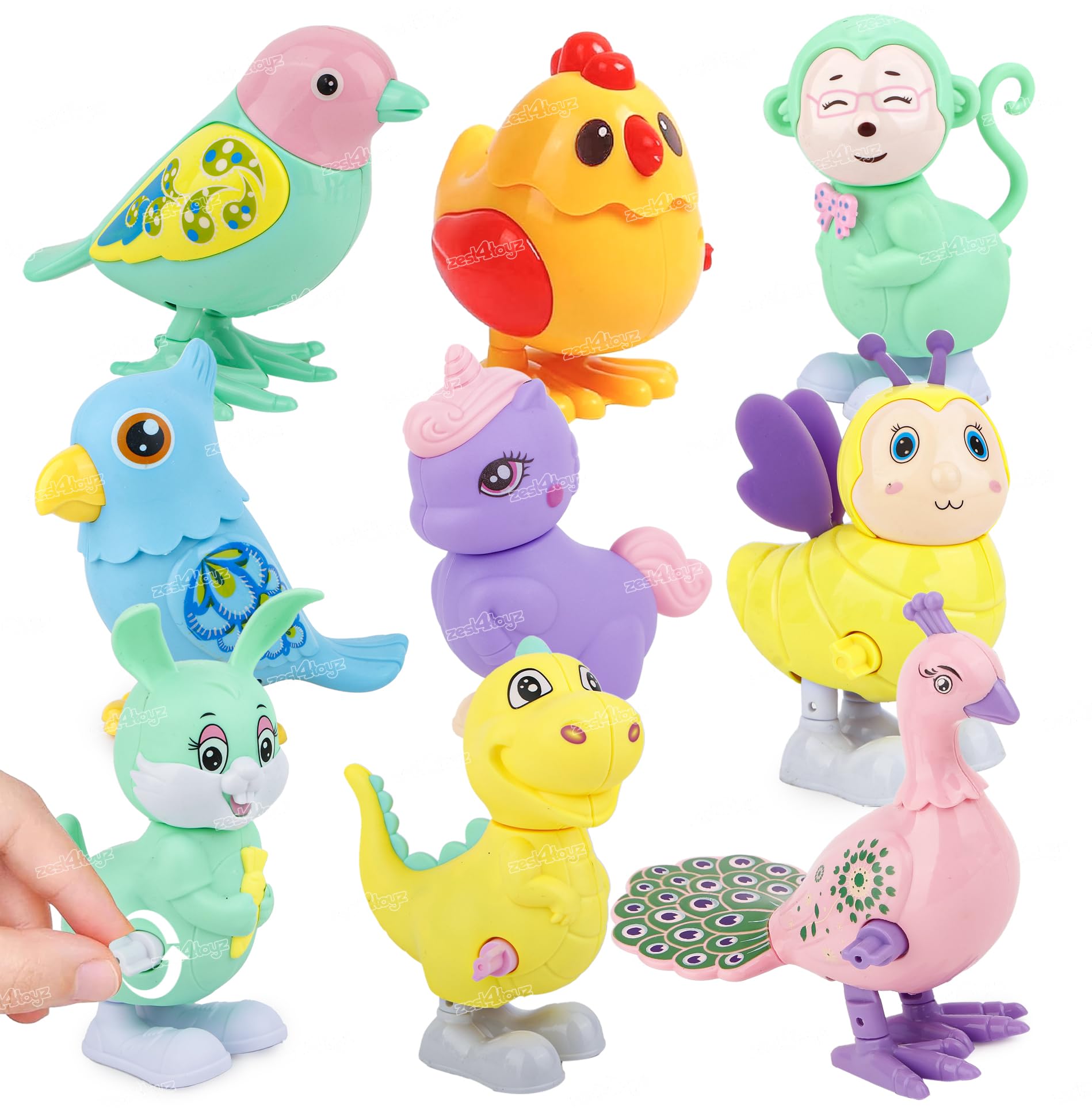 Zest 4 Toyz 3 Pcs Jumping Bird, Rabbit & Animal Wind Up Toys for Babies Key Operated Crawling Walking Toy Set for Kids - Fun & Interactive Animal Toy Set for Boys & Girls- Assorted Color & Design (B0DDYB2MPD) Amazon Price History, Amazon Price Tracker